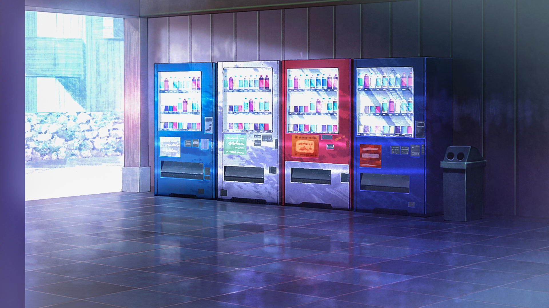 jujutsu kaisen, anime, scenery, vending machine