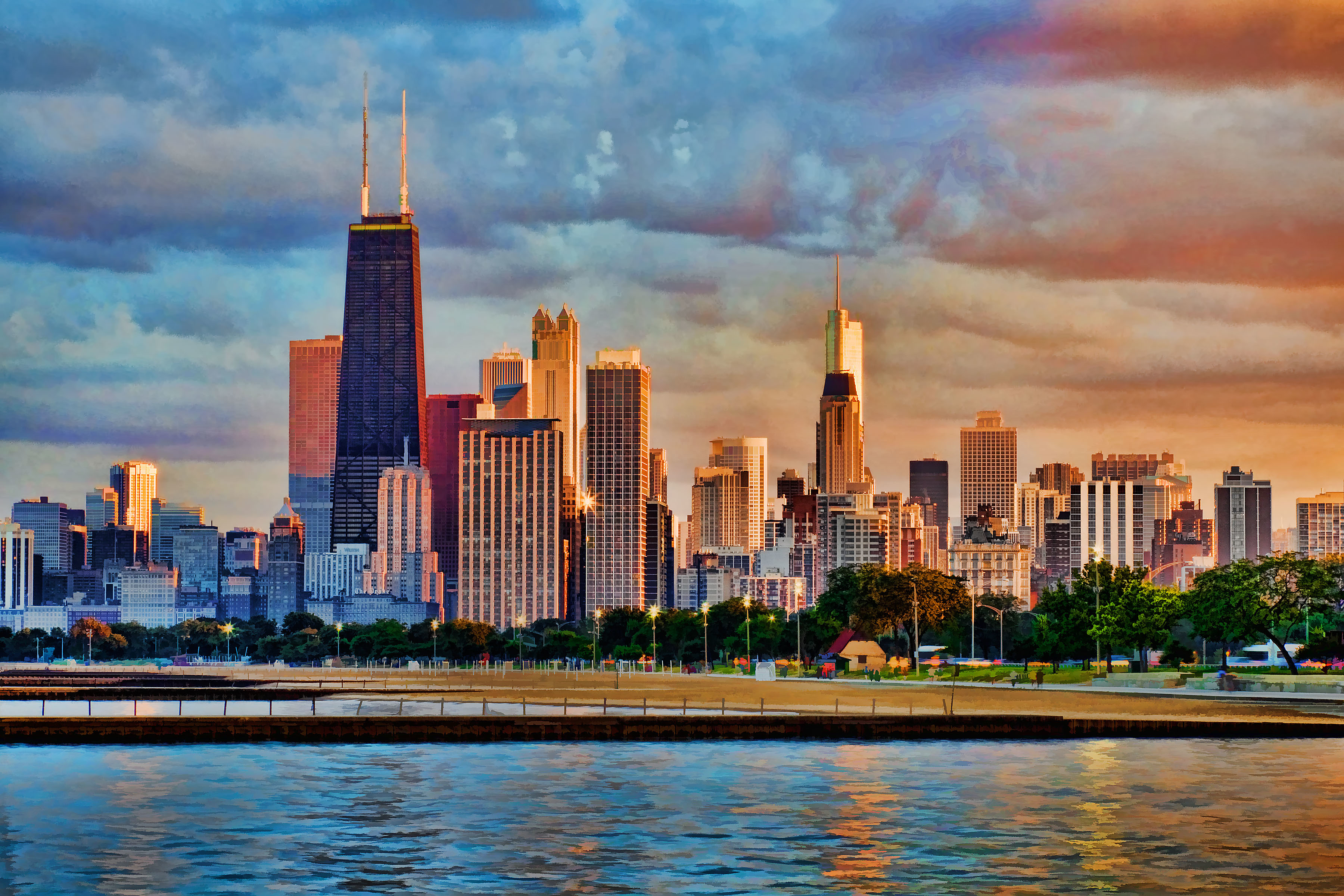 Handy-Wallpaper Städte, Wolkenkratzer, Gebäude, Chicago, Vereinigte Staaten Von Amerika, Menschengemacht, Großstadt kostenlos herunterladen.