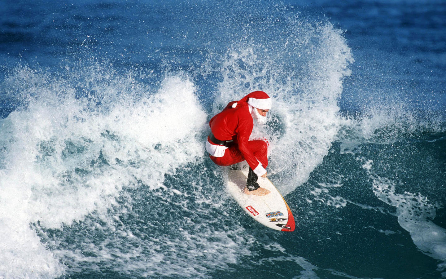 Handy-Wallpaper Feiertage, Weihnachten, Wellenreiten kostenlos herunterladen.