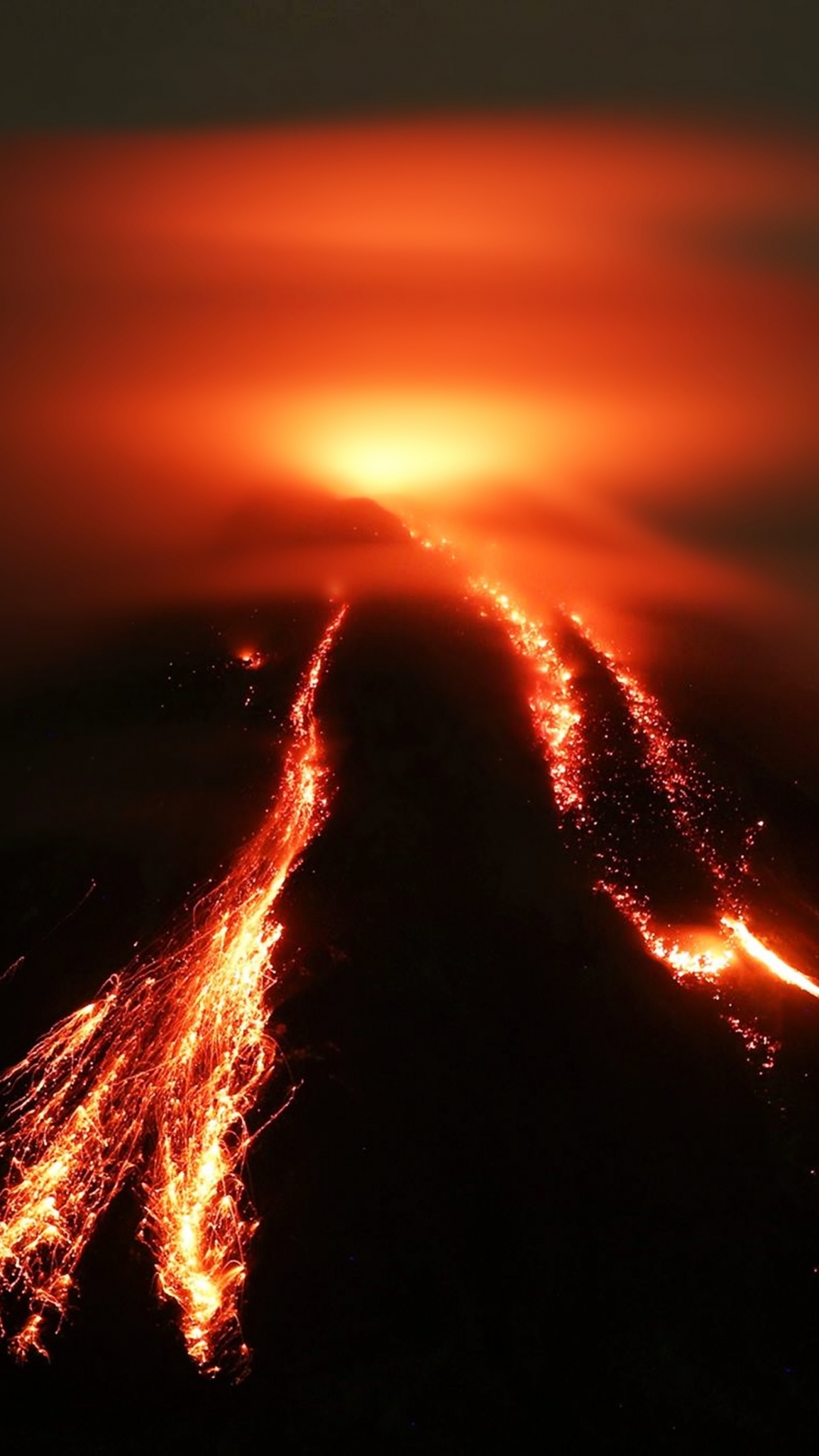 Download mobile wallpaper Nature, Smoke, Earth, Volcano, Lava, Volcanoes for free.