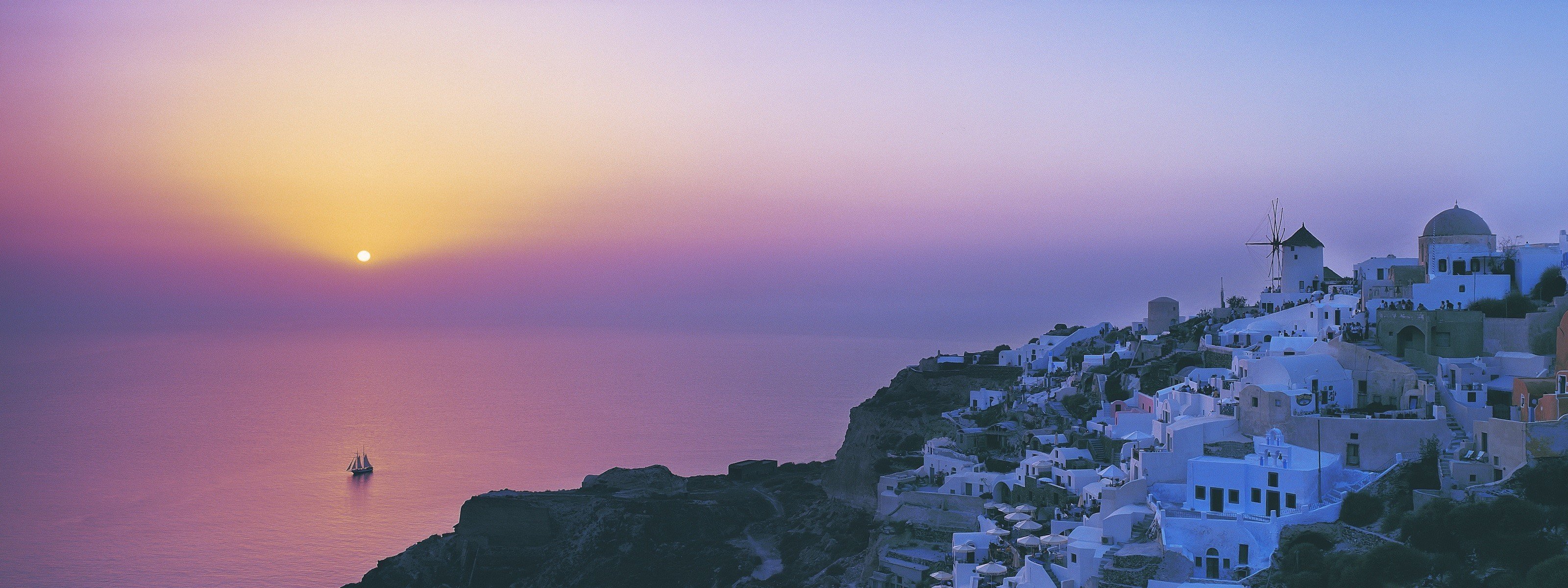 Descarga gratuita de fondo de pantalla para móvil de Santorini, Pueblos, Hecho Por El Hombre.