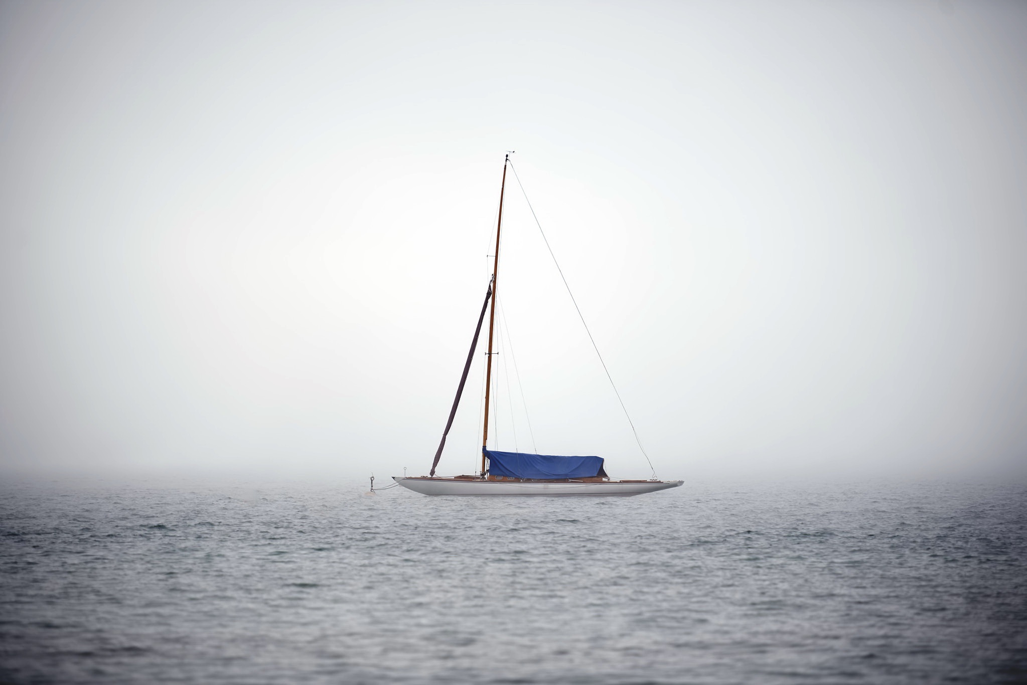 Download mobile wallpaper Nature, Fog, Yacht, Vehicles for free.