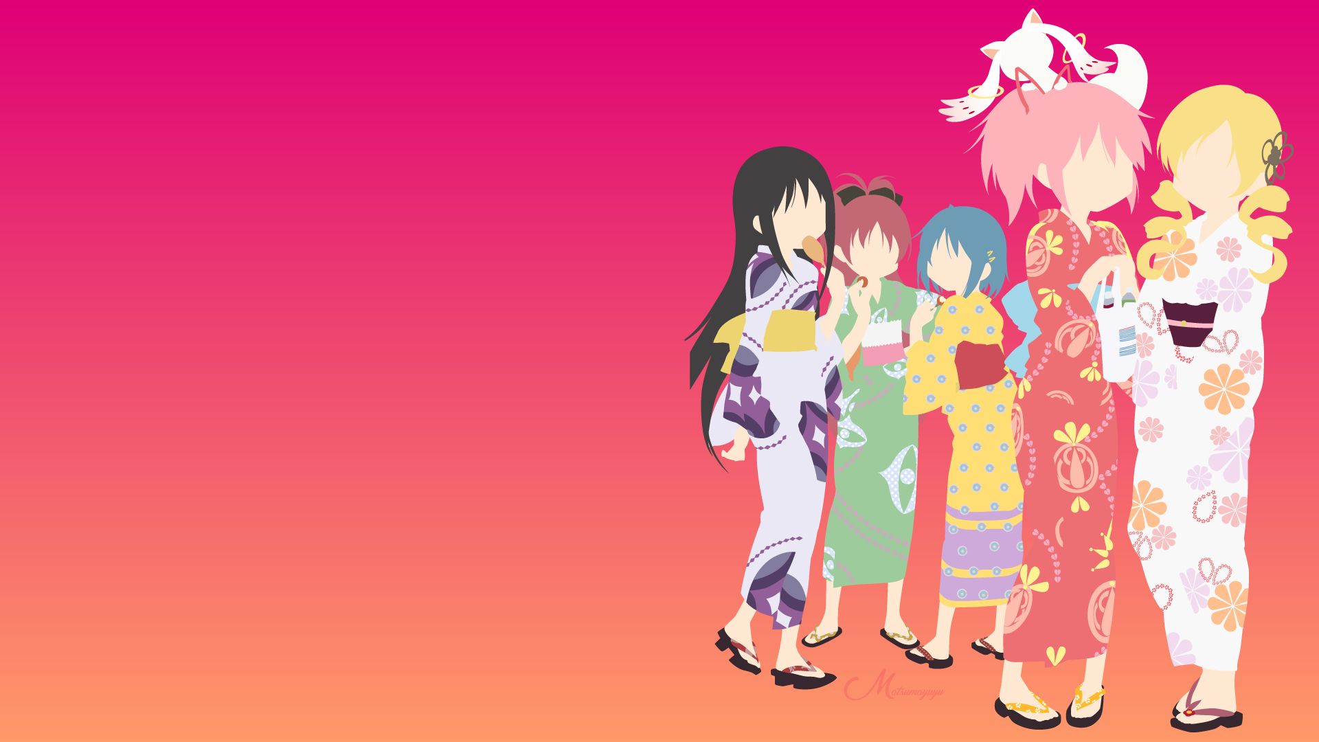 Descarga gratuita de fondo de pantalla para móvil de Animado, Kyōko Sakura, Puella Magi Madoka Magica, Homura Akemi, Madoka Kaname, Mami Tomoe, Sayaka Miki, Kyuubey (Puella Magi Madoka Mágica).