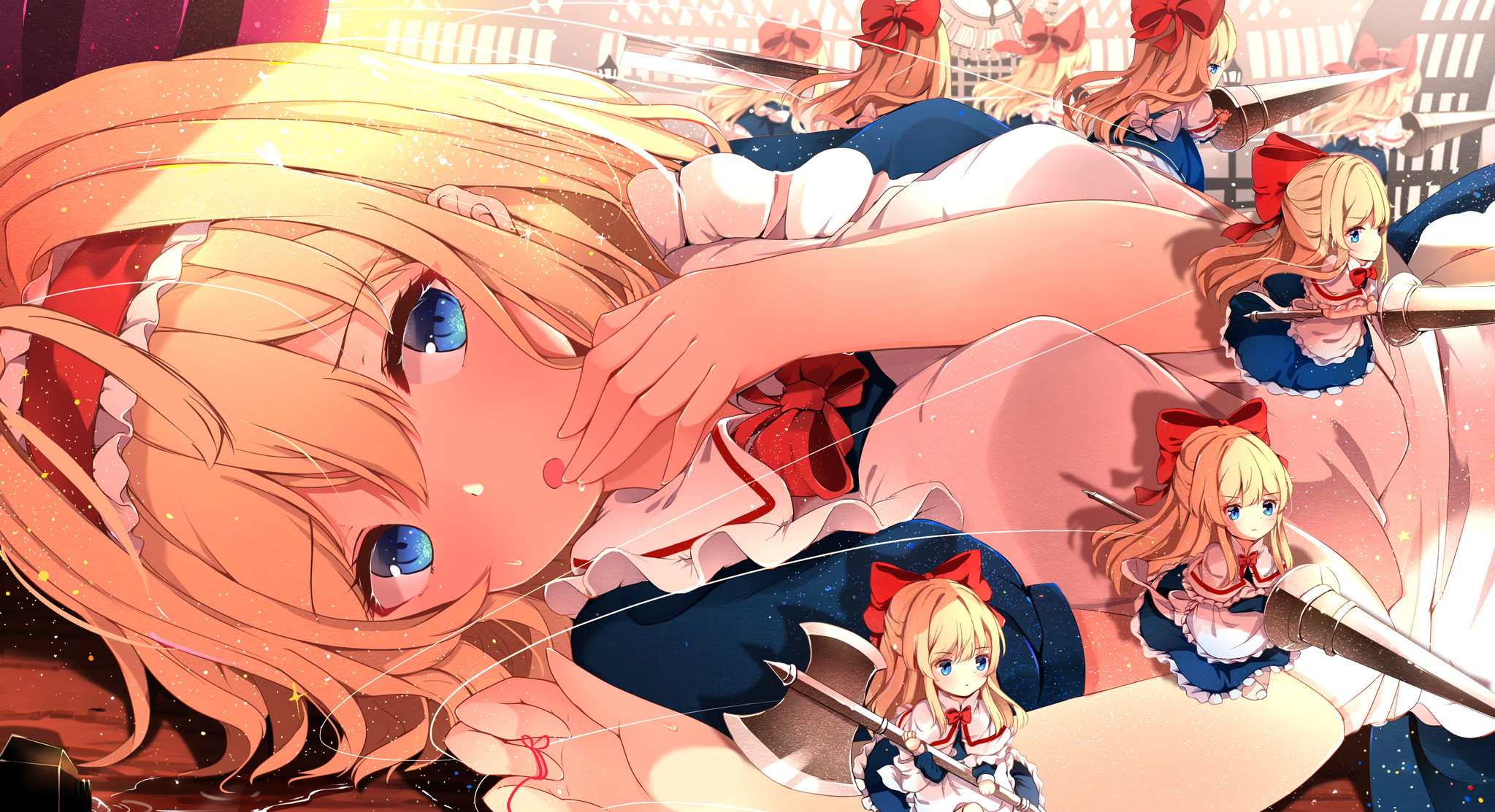 Free download wallpaper Anime, Blonde, Blue Eyes, Touhou, Alice Margatroid, Shanghai Doll on your PC desktop