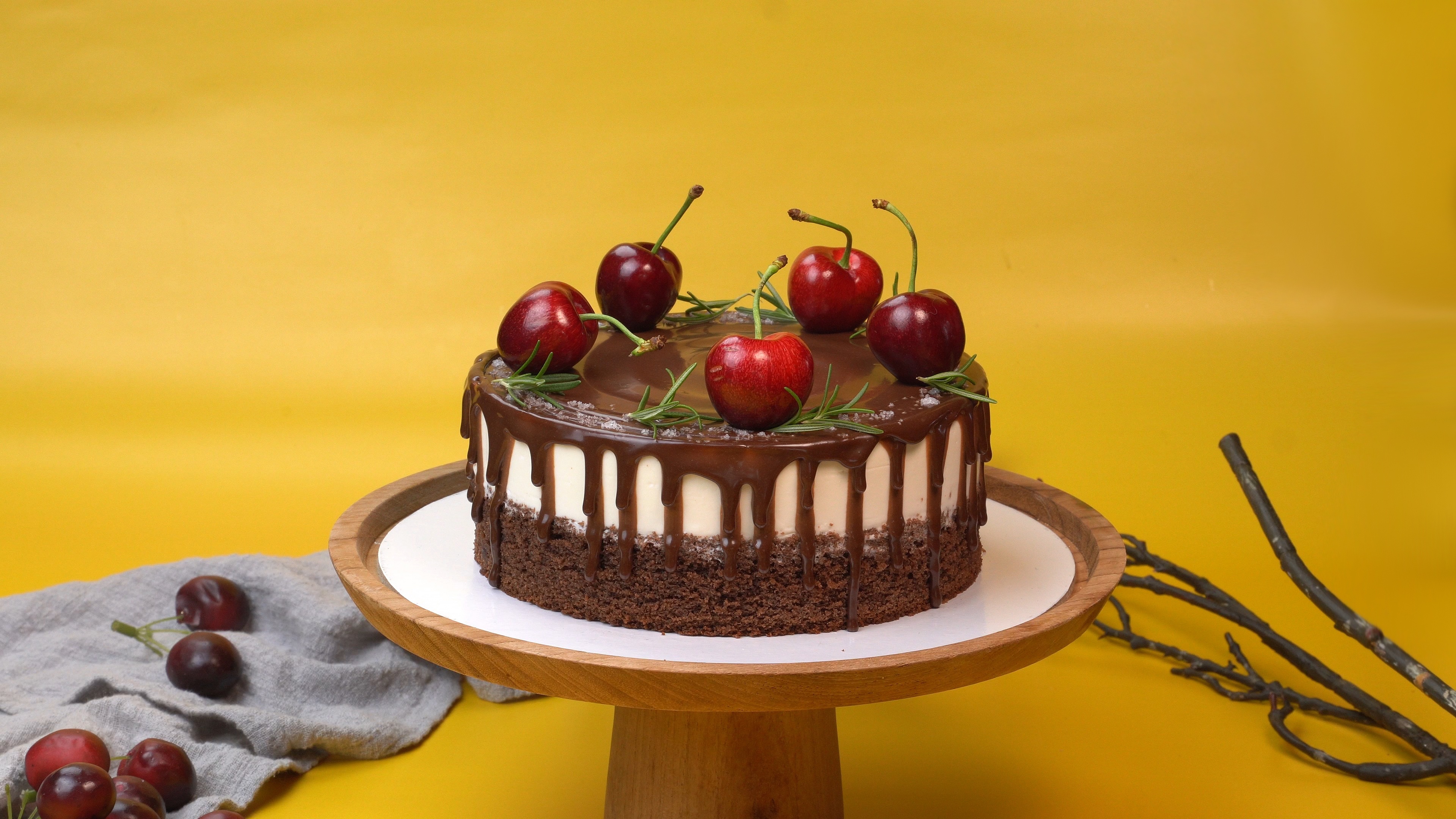 Download mobile wallpaper Food, Cherry, Cake for free.