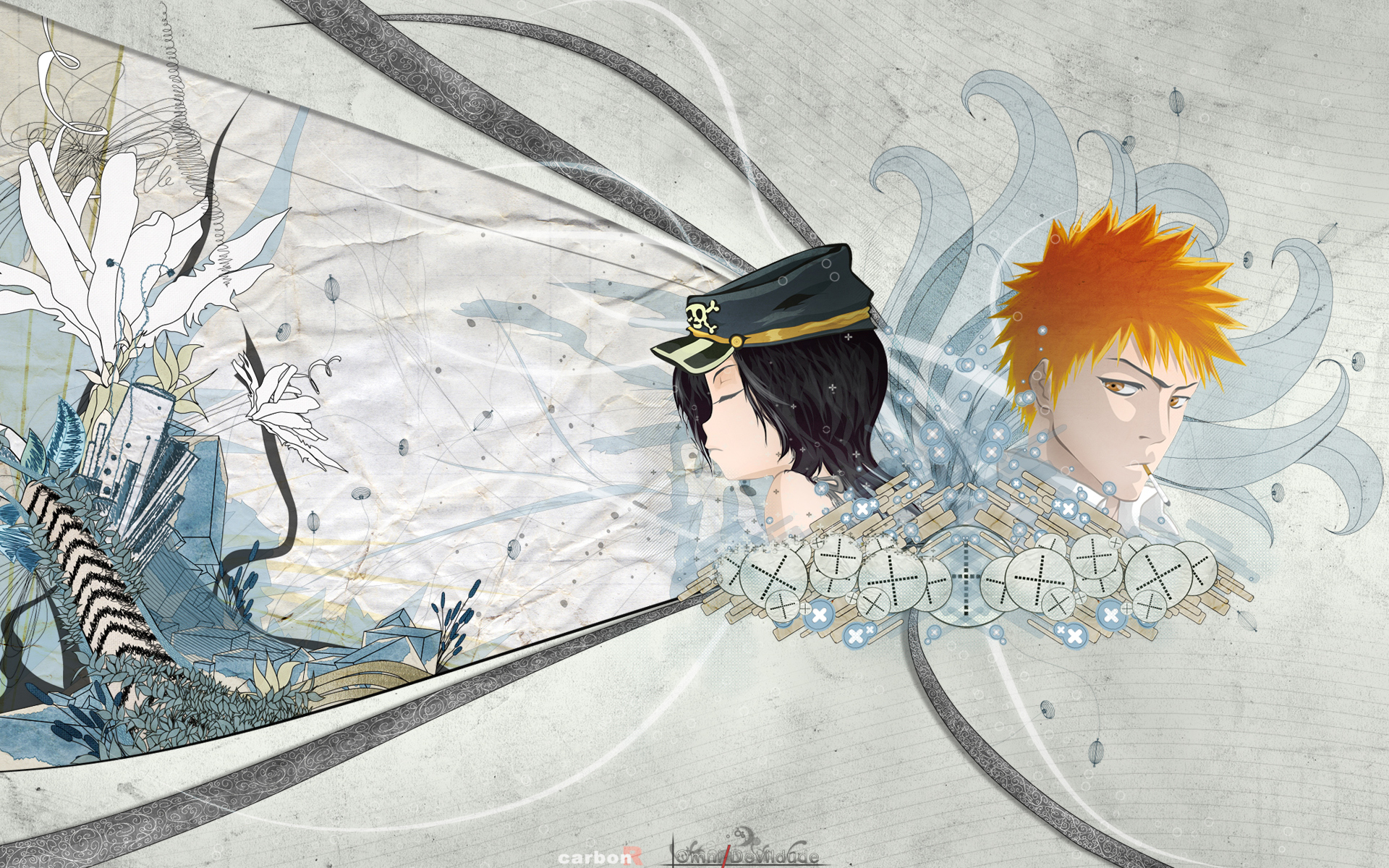 Download mobile wallpaper Rukia Kuchiki, Bleach, Ichigo Kurosaki, Anime for free.
