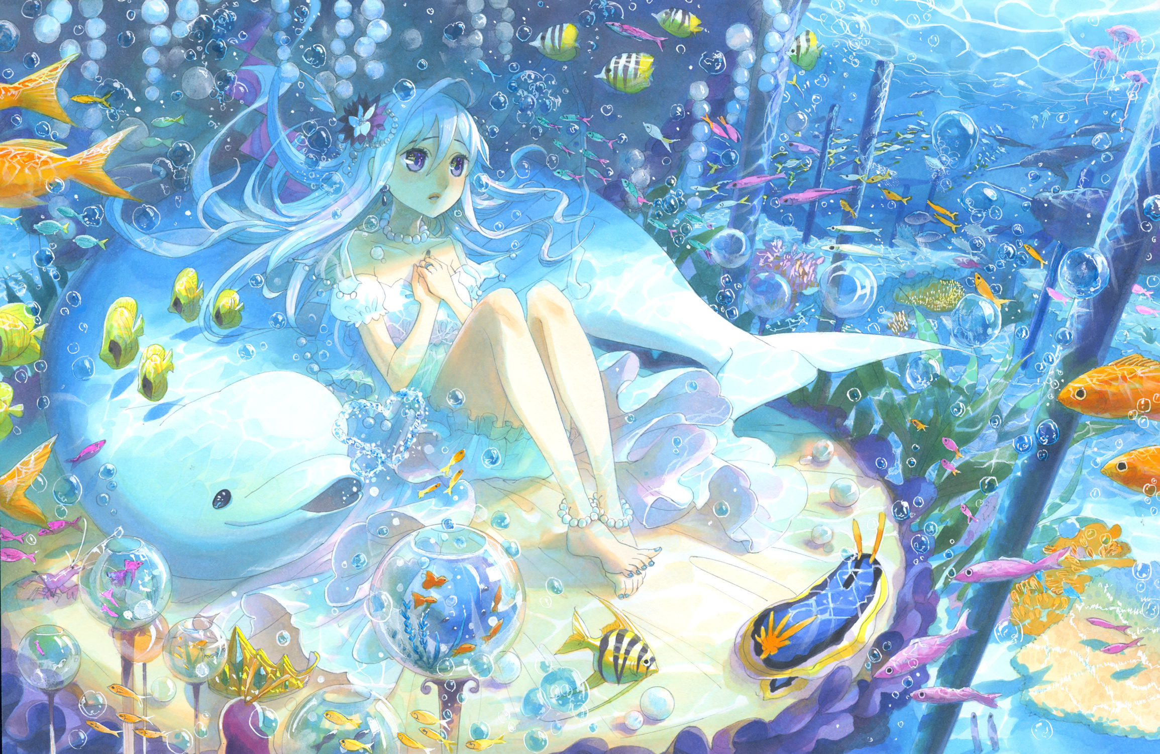 541720 Bild herunterladen animes, underwater es ist erwacht - Hintergrundbilder und Bildschirmschoner kostenlos