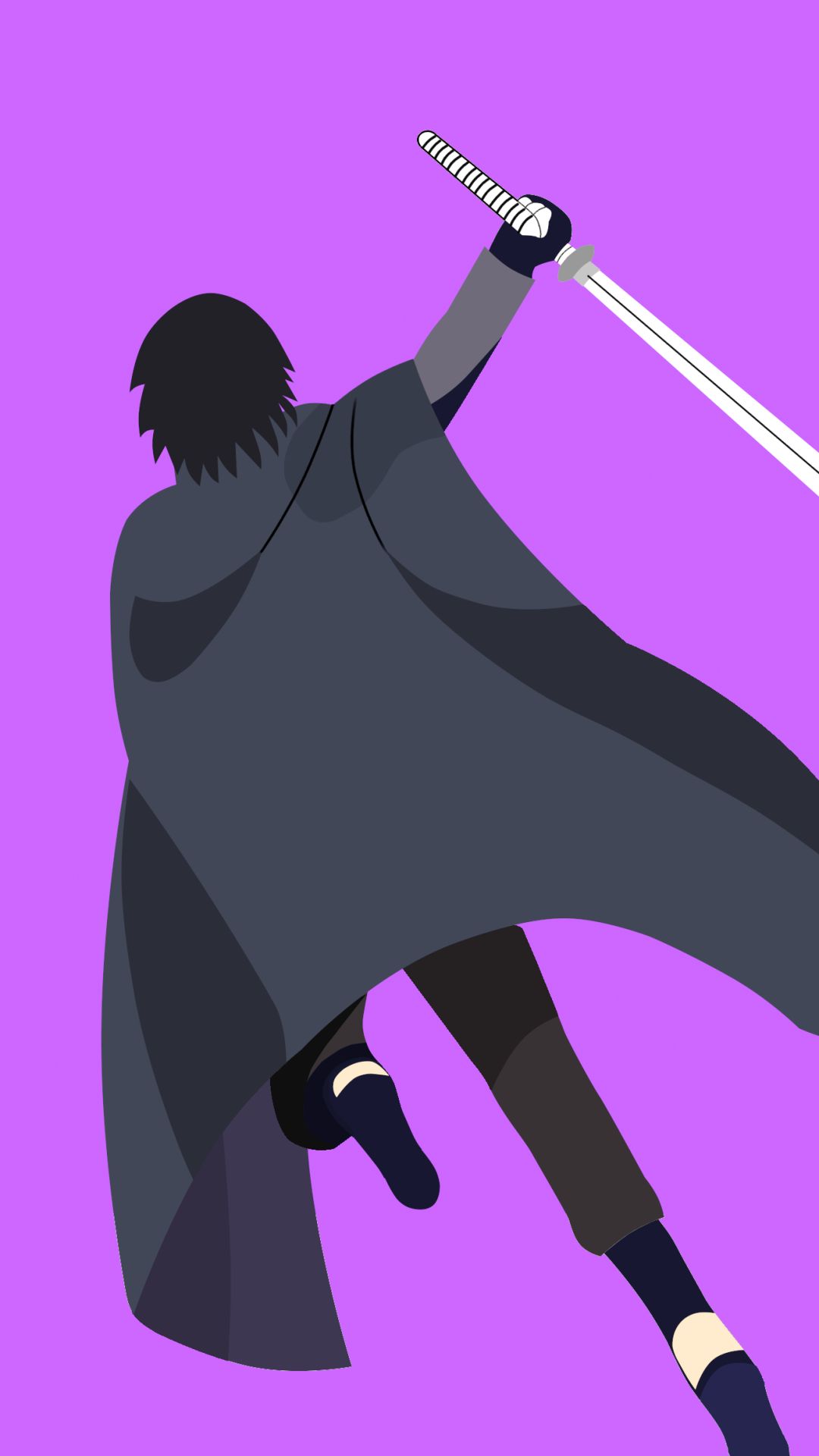 Handy-Wallpaper Naruto, Minimalistisch, Animes, Sasuke Uchiha kostenlos herunterladen.