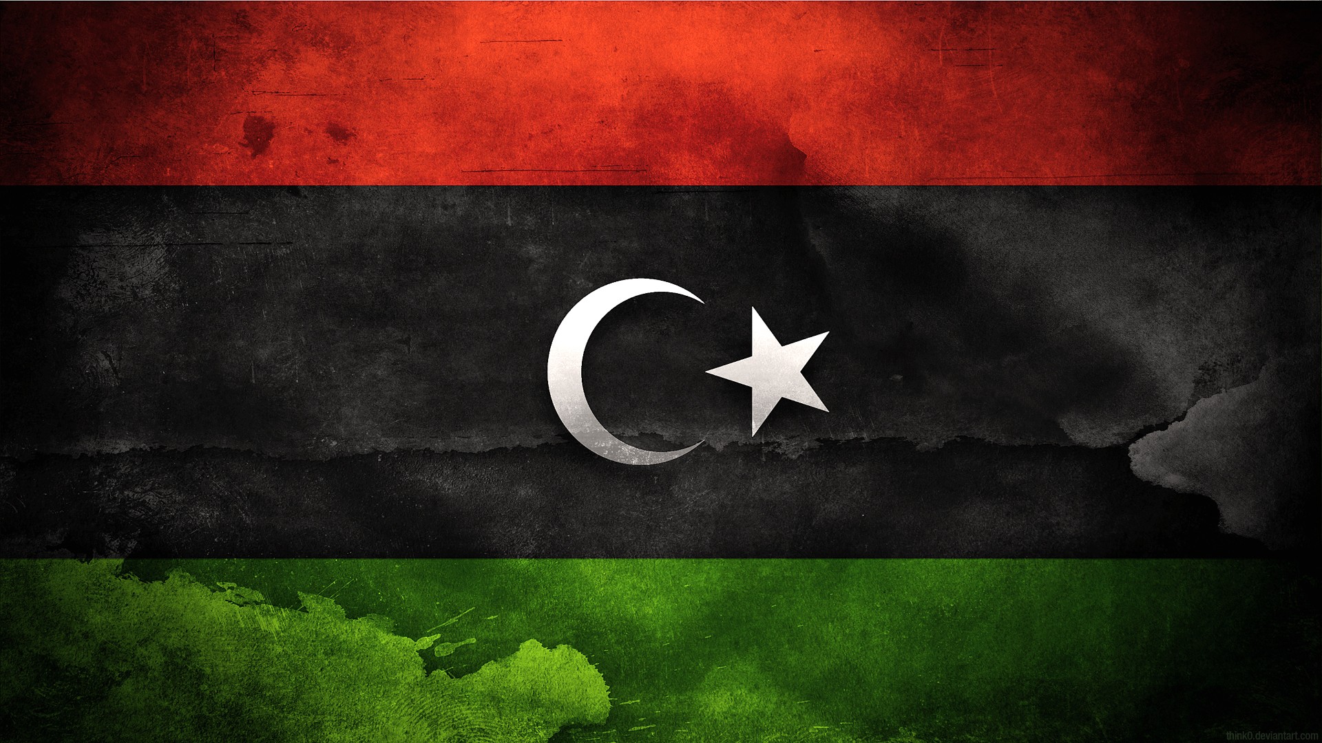 Baixar papéis de parede de desktop Bandeira Da Líbia HD