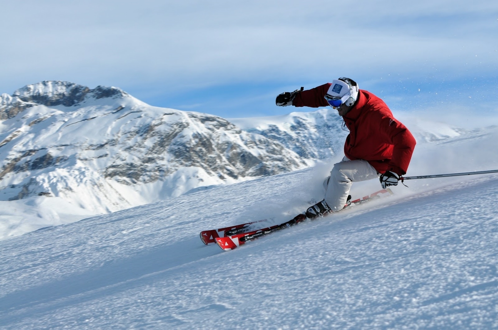 75002 Bild herunterladen sport, schnee, skifahrer, skifahren, alpiner skisport, pisten, freifahrt, freeride - Hintergrundbilder und Bildschirmschoner kostenlos