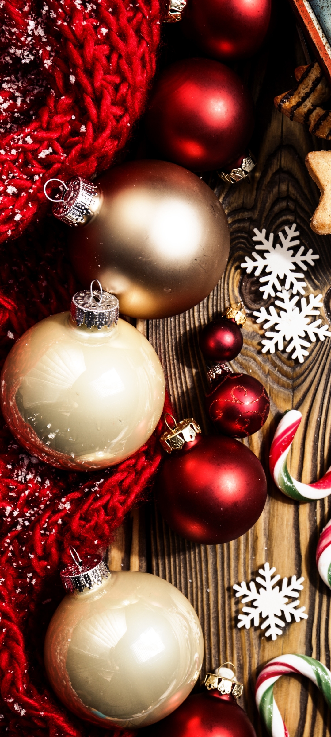 Download mobile wallpaper Christmas, Holiday, Christmas Ornaments, Bauble, Candy Cane for free.