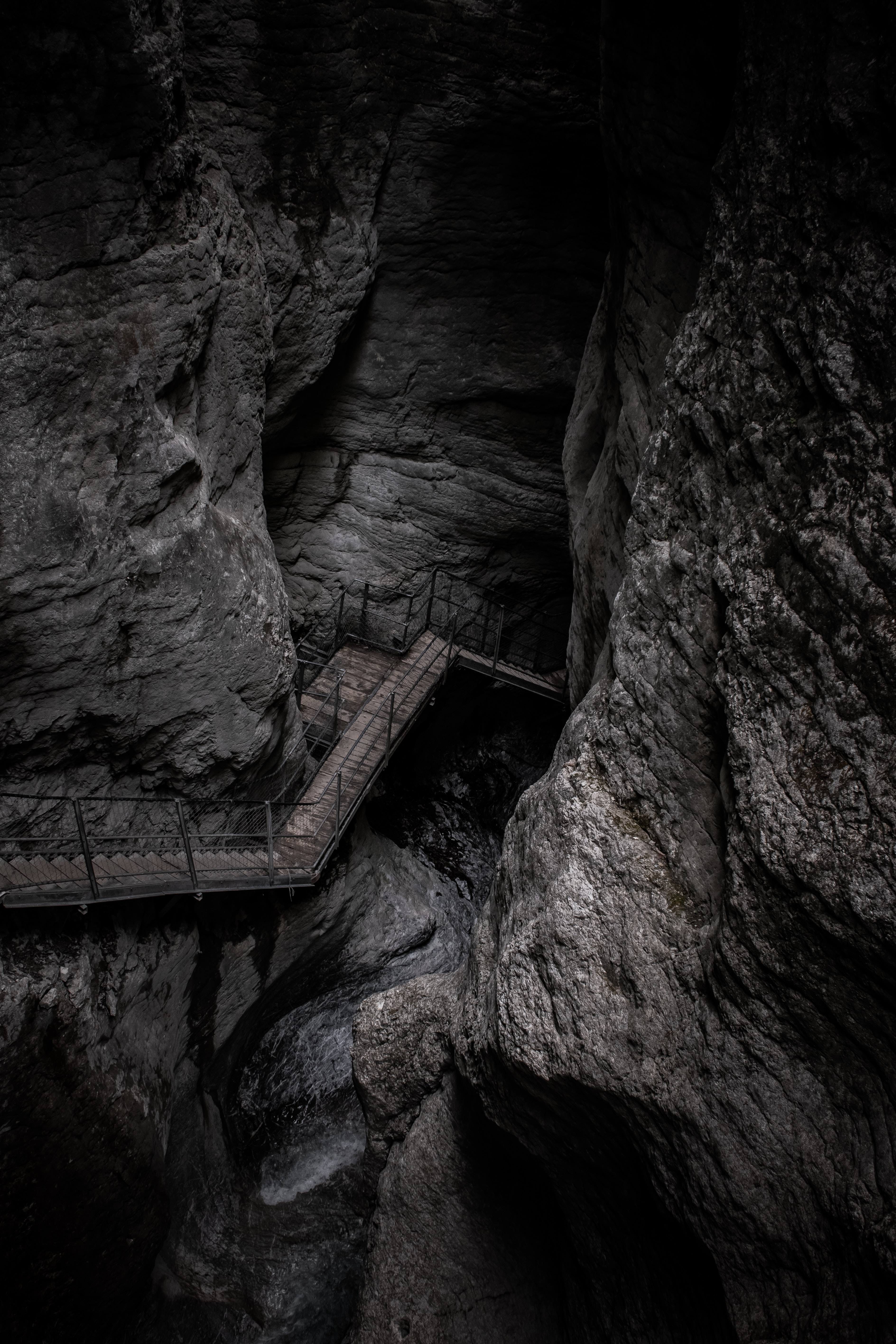 Free download wallpaper Nature, Rock, Mountain, Ladder, Grey, Stairs on your PC desktop