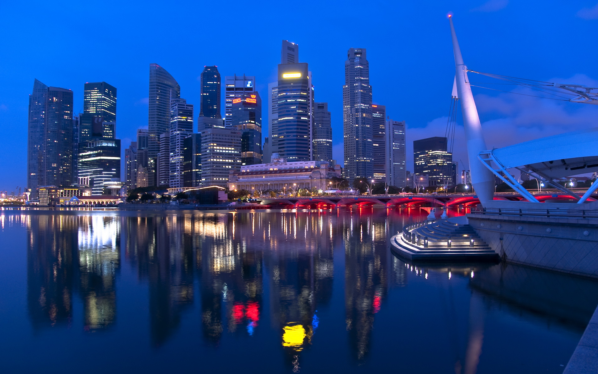 Téléchargez des papiers peints mobile Villes, Singapour, Construction Humaine gratuitement.