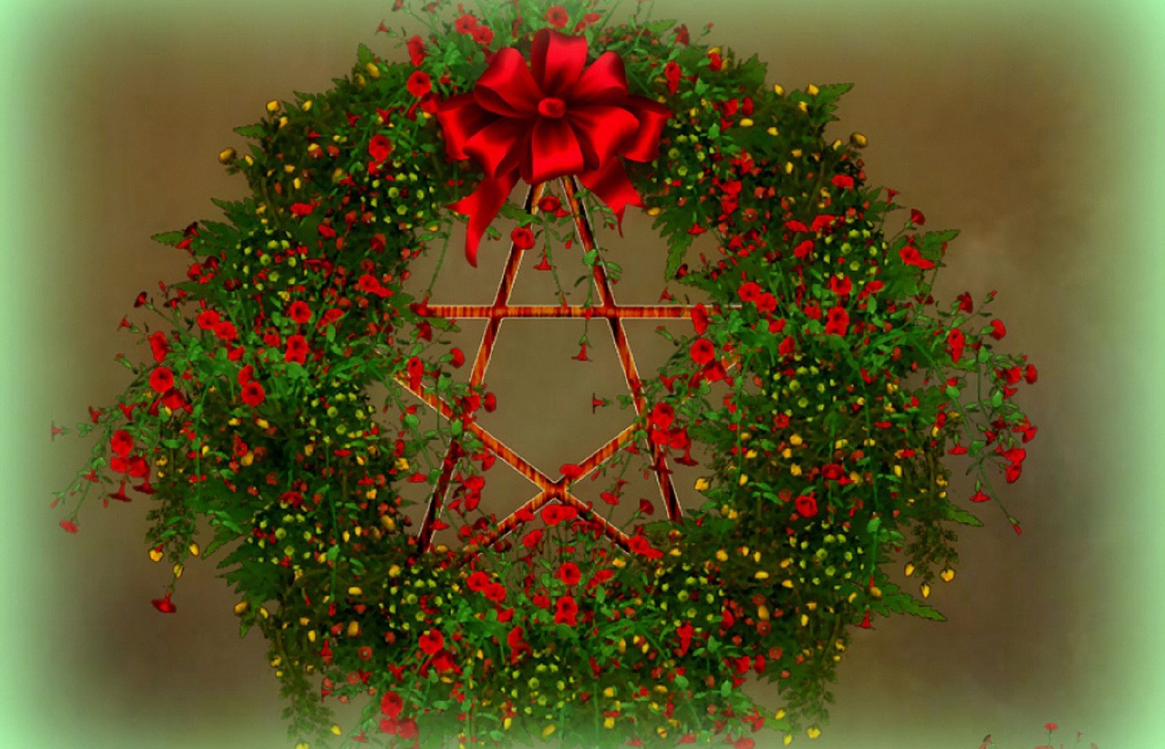 Laden Sie das Feiertage, Weihnachten, Blume, Kranz-Bild kostenlos auf Ihren PC-Desktop herunter