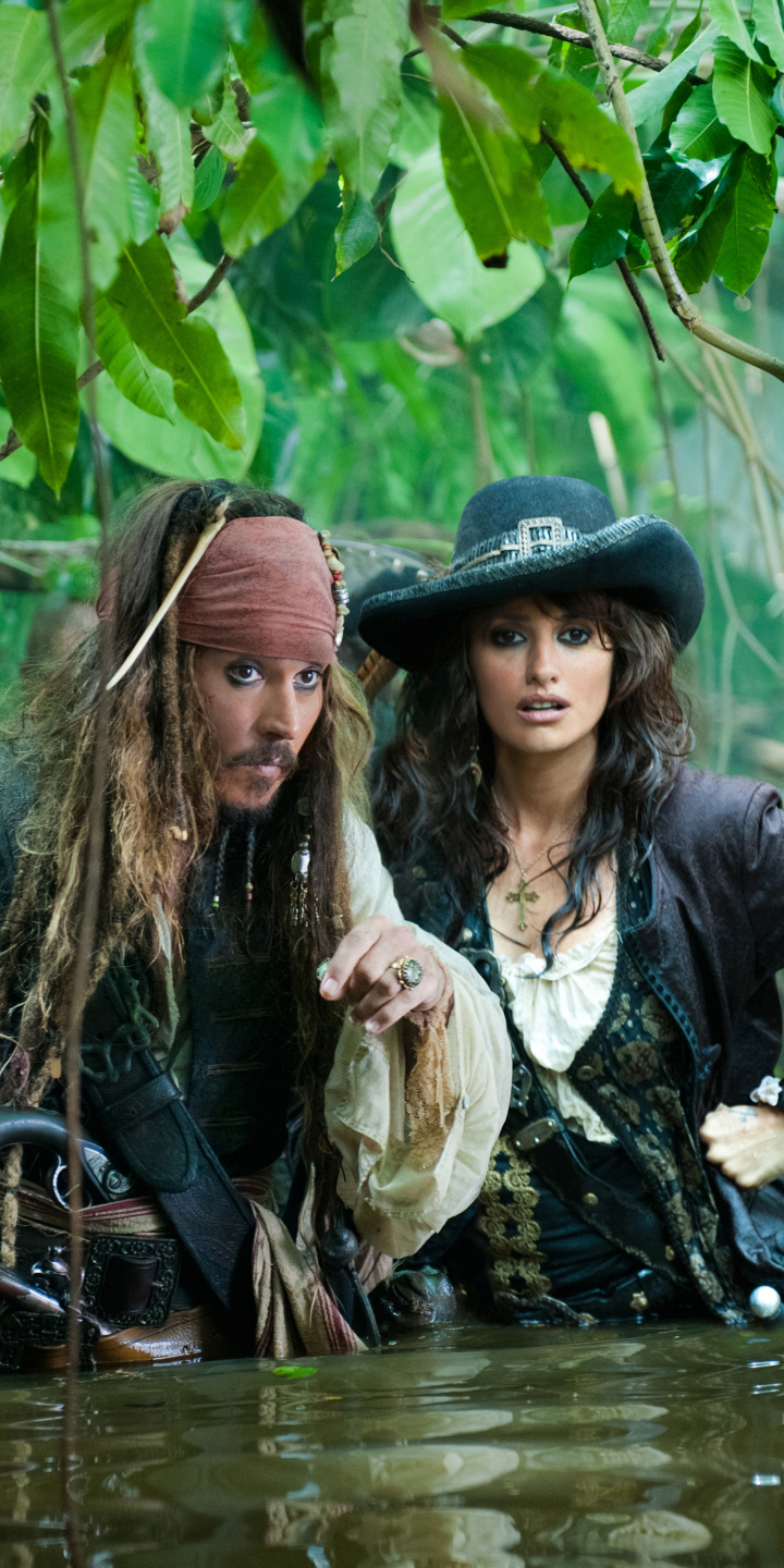 Baixar papel de parede para celular de Piratas Do Caribe, Johnny Depp, Penelope Cruz, Filme, Jack Sparrow, Piratas Do Caribe: Navegando Em Águas Misteriosas, Angélica Ensina gratuito.