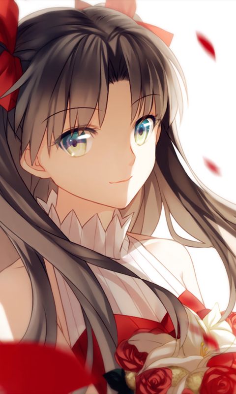 Handy-Wallpaper Animes, Rin Tohsaka, Schicksal/bleib Nacht, Schicksalsserie kostenlos herunterladen.