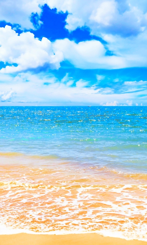 Descarga gratuita de fondo de pantalla para móvil de Mar, Playa, Horizonte, Nube, Tierra/naturaleza.
