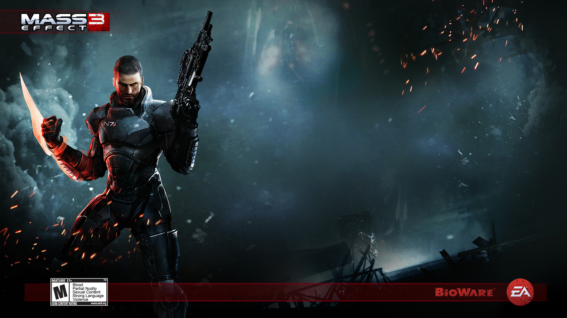 Baixar papel de parede para celular de Mass Effect 3, Comandante Shepard, Mass Effect, Videogame gratuito.