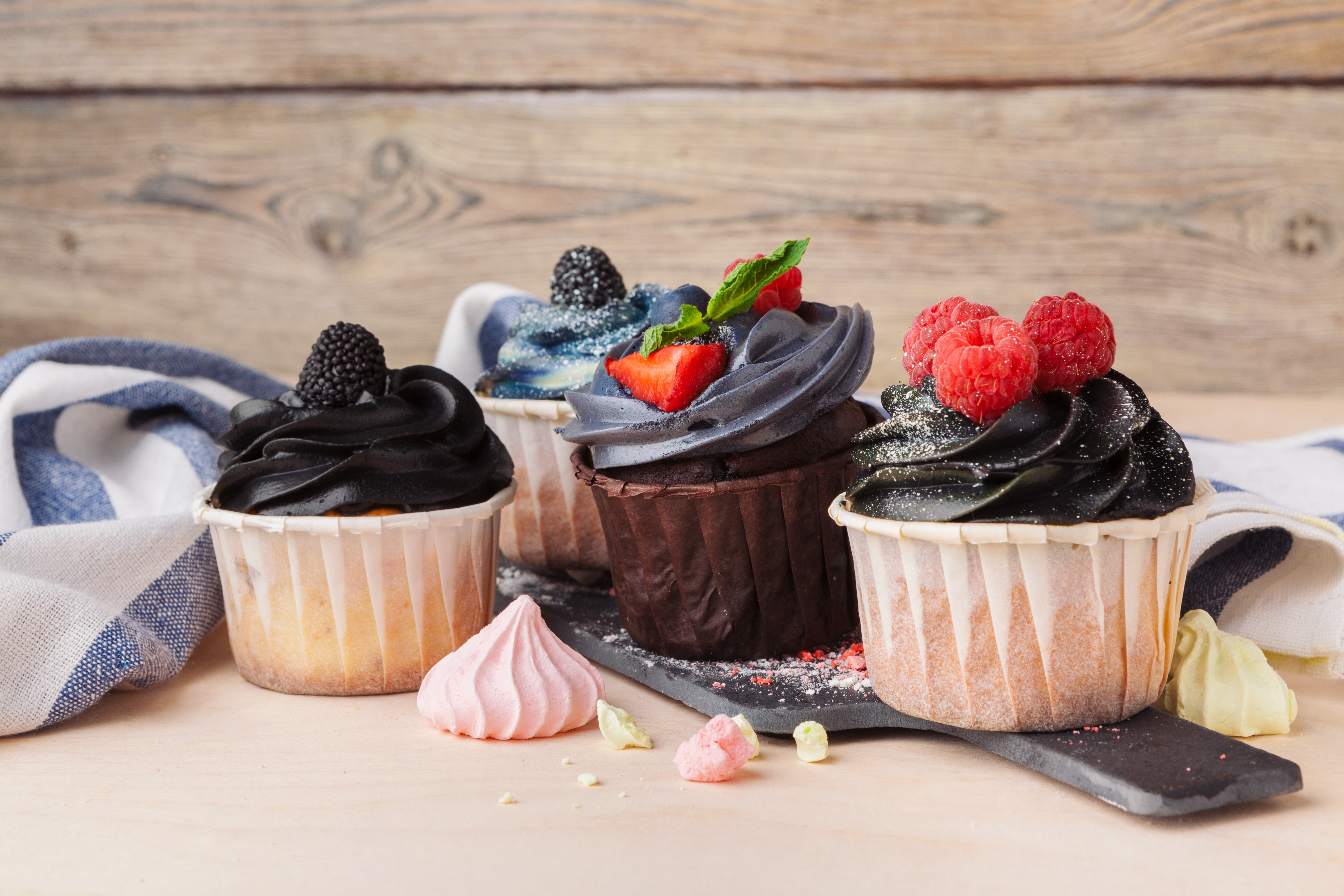 Download mobile wallpaper Food, Dessert, Berry, Cupcake for free.