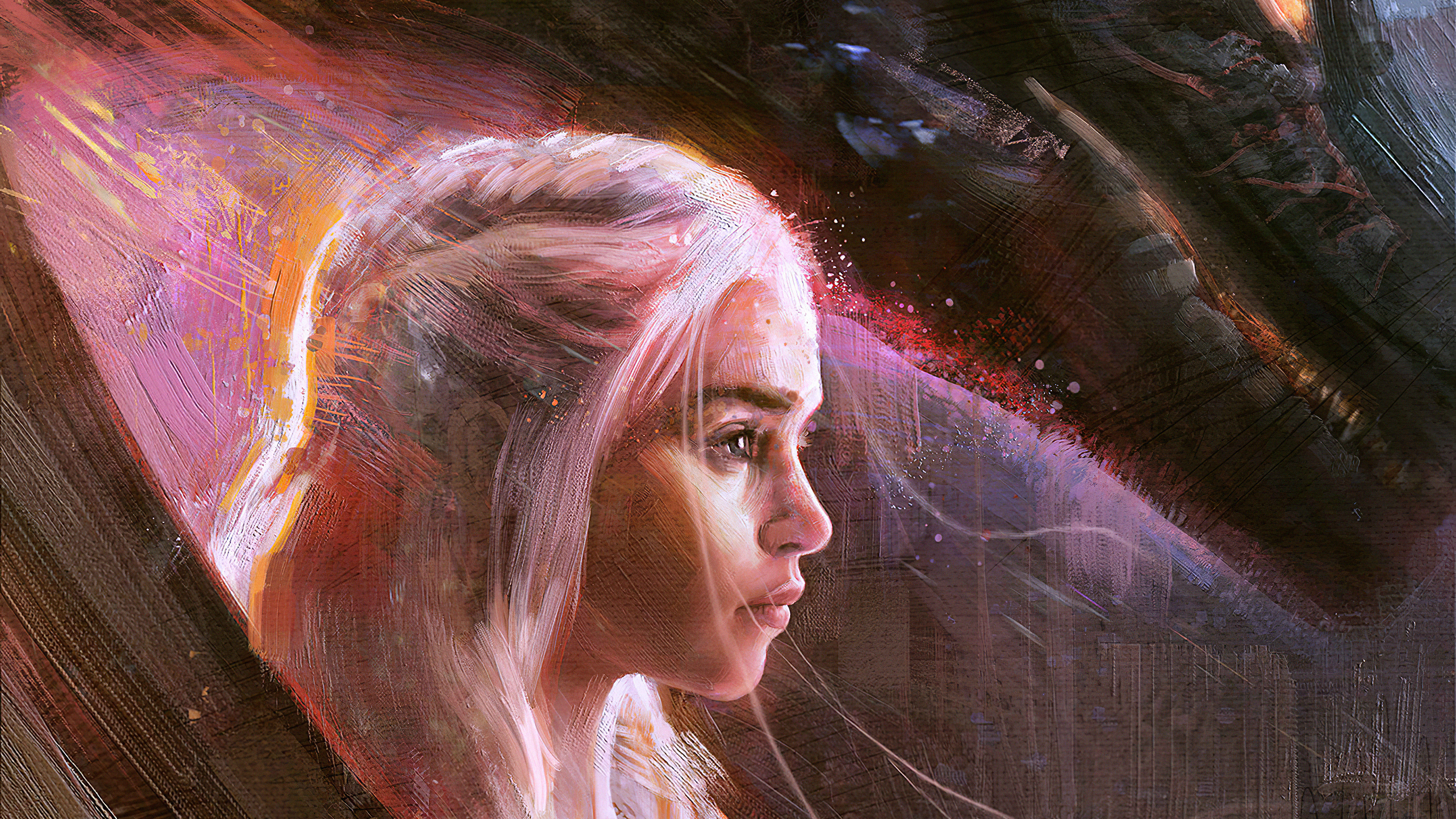 Descarga gratuita de fondo de pantalla para móvil de Juego De Tronos, Cara, Series De Televisión, Pelo Blanco, Daenerys Targaryen.