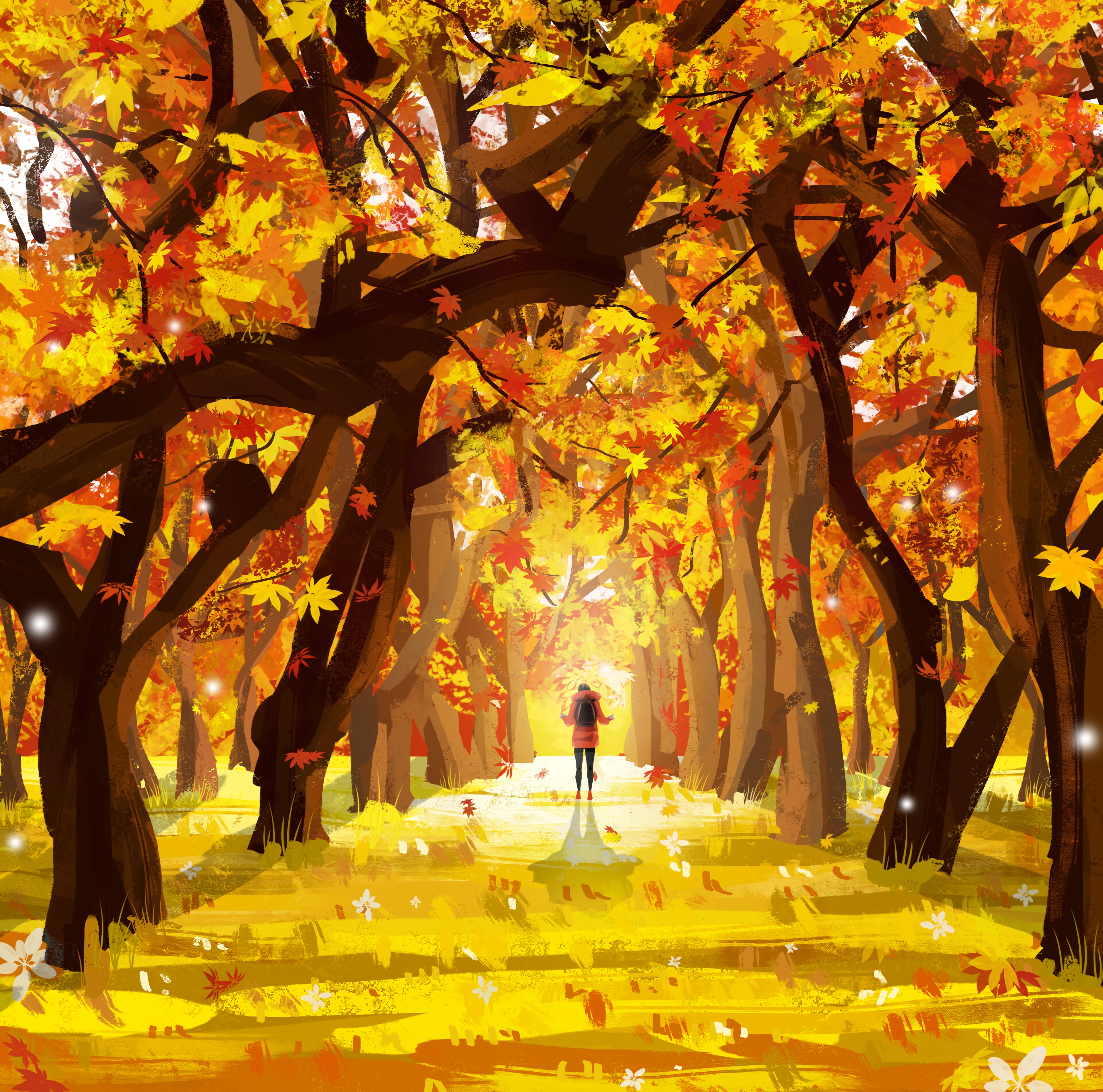 Baixe gratuitamente a imagem Outono, Folhas, Sozinho, Solitário, Arte na área de trabalho do seu PC