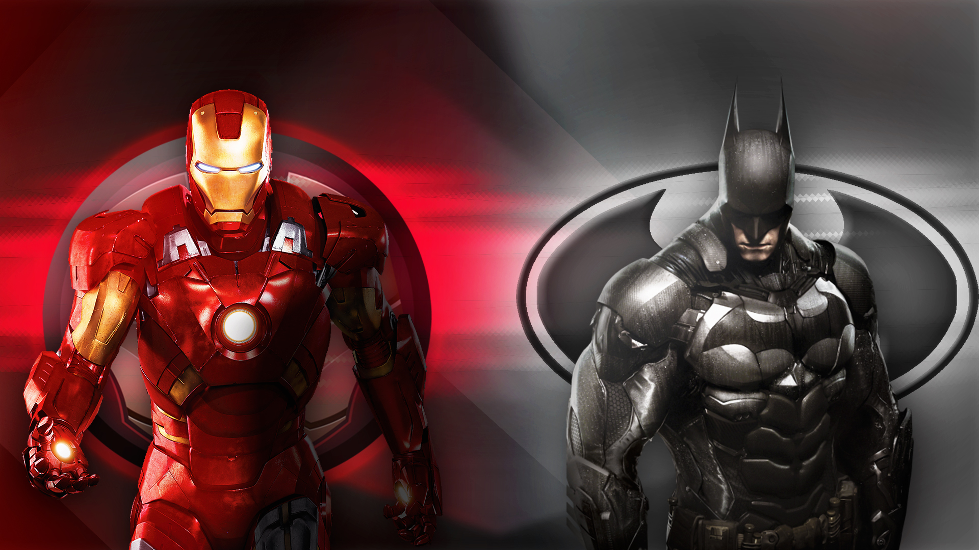 Free download wallpaper Batman, Iron Man, Crossover, Movie on your PC desktop