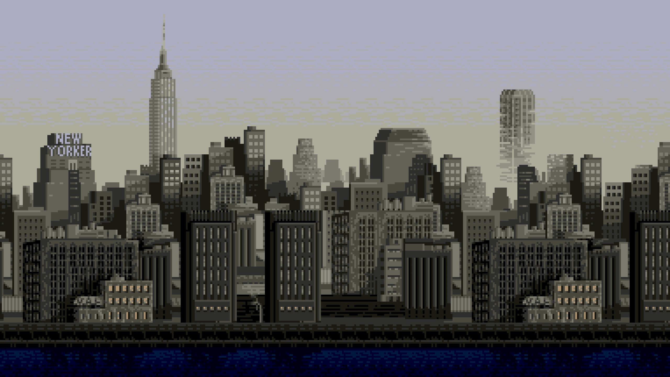 924085 descargar imagen arte de pixel, 8 bits, paisaje urbano, artístico, edificio, edificio empire state, nueva york: fondos de pantalla y protectores de pantalla gratis
