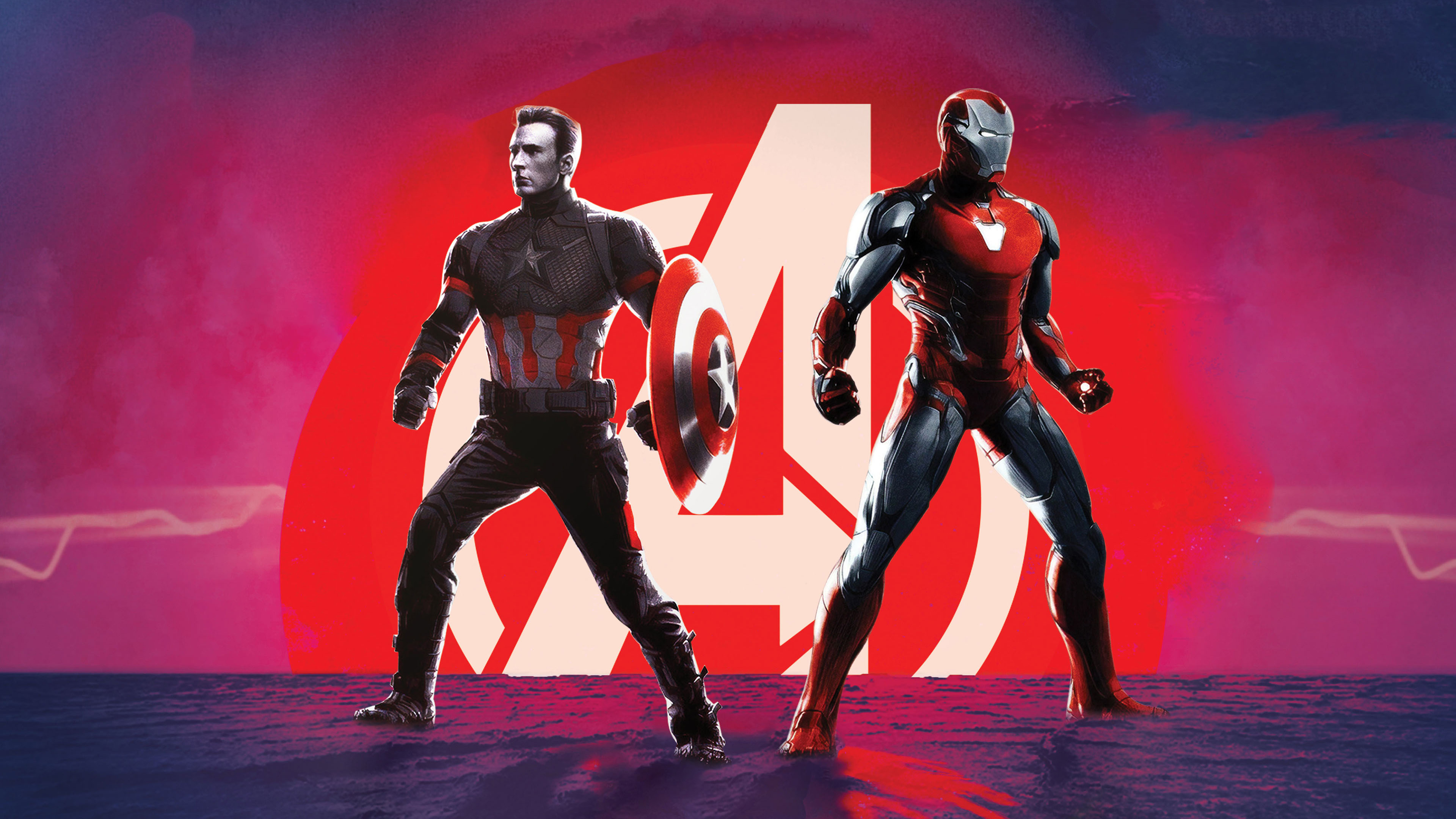 Descarga gratuita de fondo de pantalla para móvil de Los Vengadores, Robert Downey Jr, Chris Evans, Escudo, Películas, Hombre De Acero, Capitan América, Vengadores: Endgame.