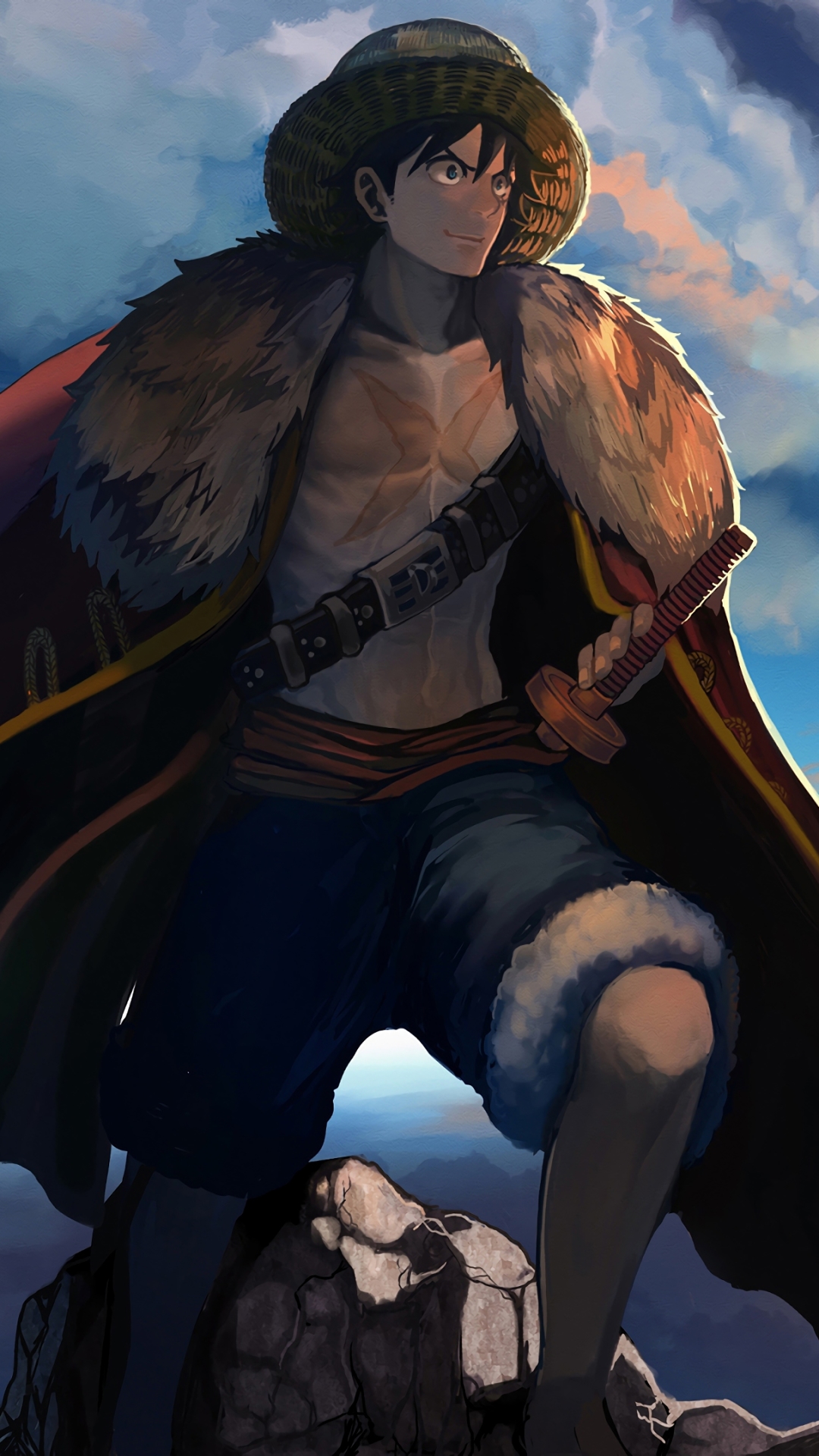 Handy-Wallpaper Animes, One Piece, Affe D Luffy kostenlos herunterladen.