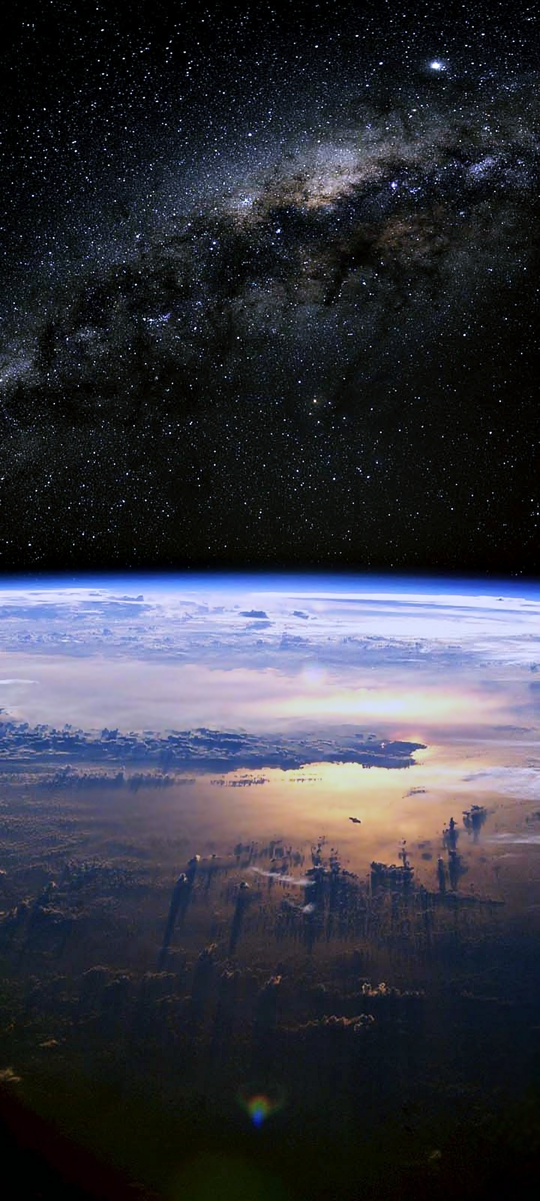 Download mobile wallpaper Earth, Milky Way, Galaxy, Space, Planet, Sci Fi, From Space for free.