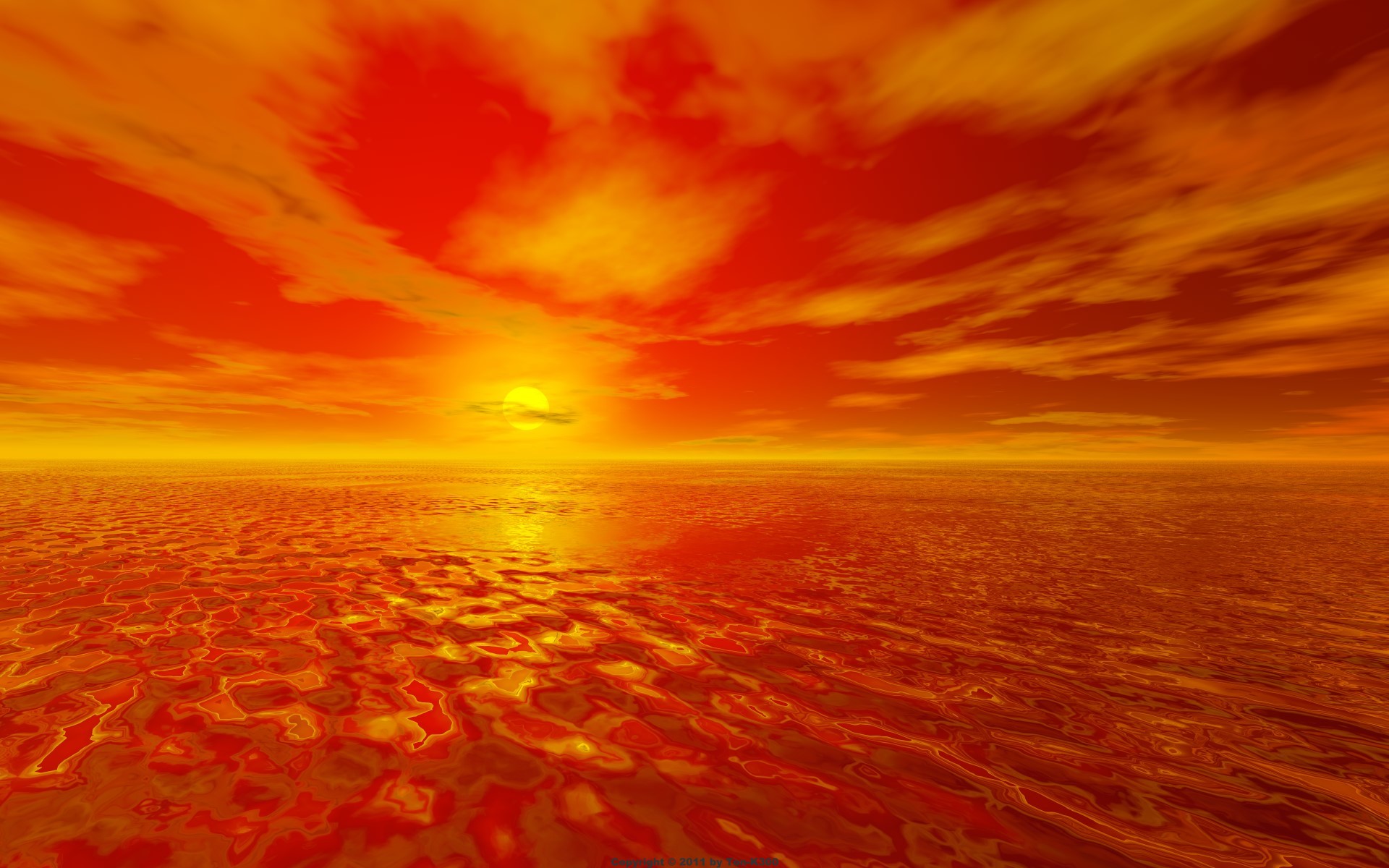 Скачать обои бесплатно Небо, Море, Солнце, Горизонт, Океан, Земля/природа, Закат Солнца, Оранжевый Цвет) картинка на рабочий стол ПК