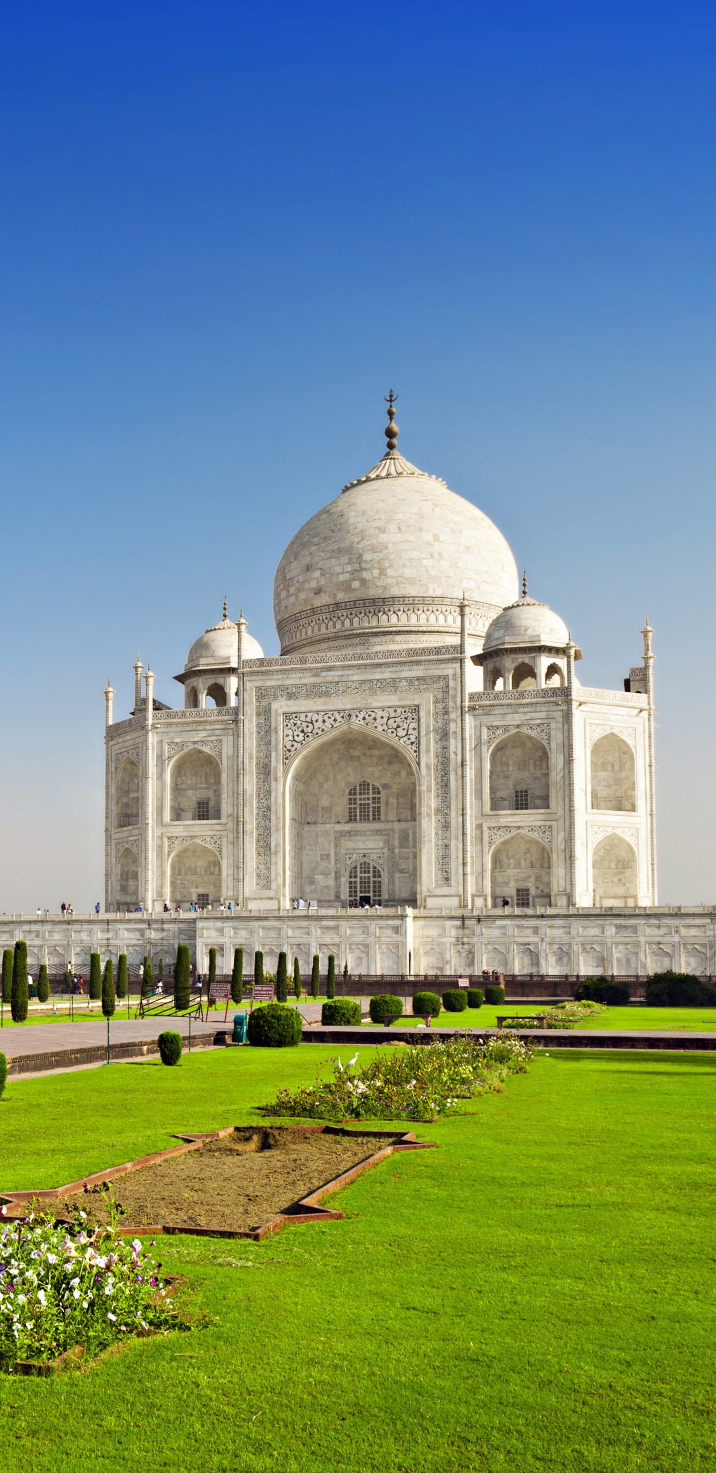 Téléchargez des papiers peints mobile Taj Mahal, Parc, Monument, Dôme, Inde, Les Monuments, Construction Humaine, Se Garer gratuitement.