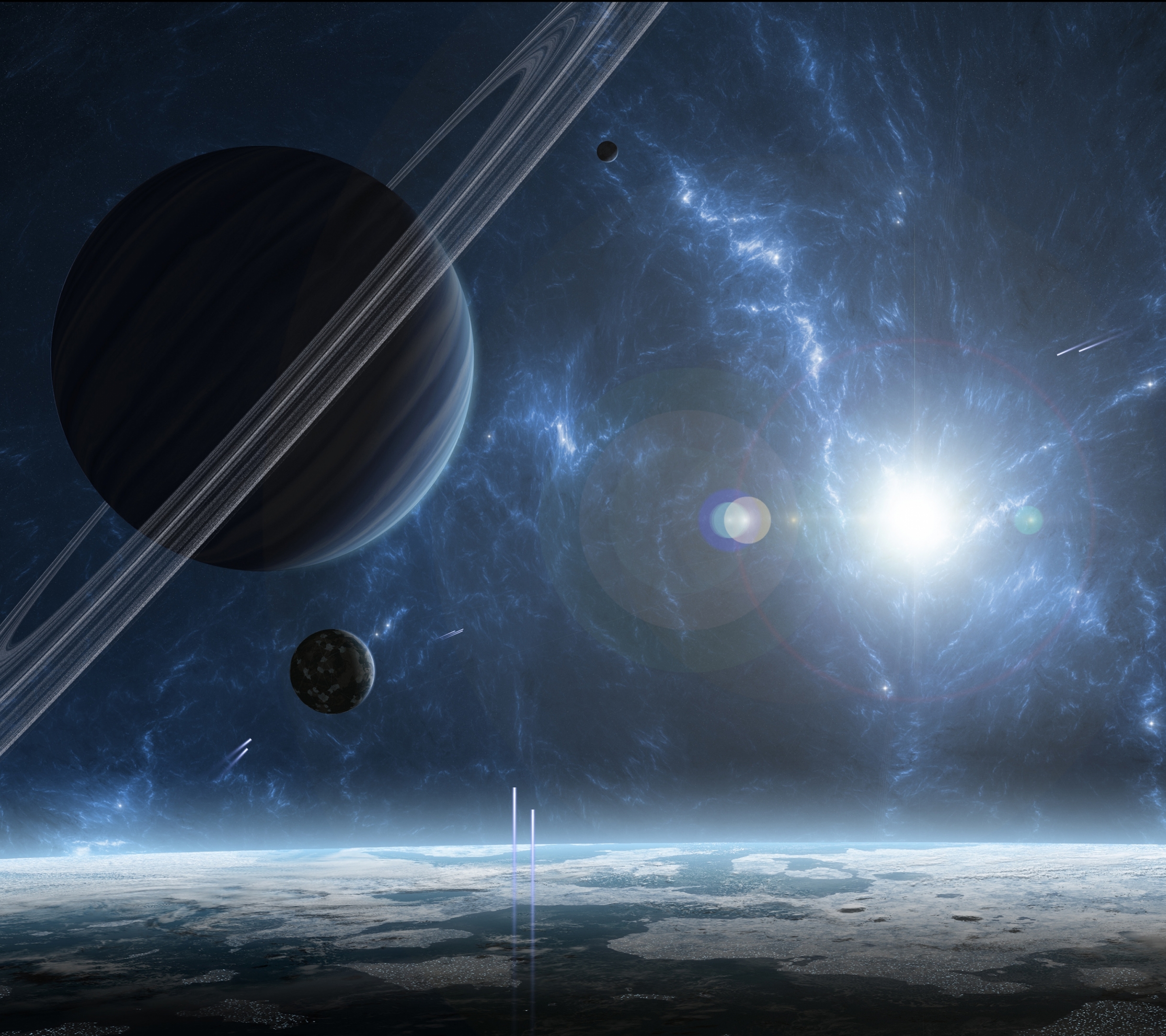 Descarga gratuita de fondo de pantalla para móvil de Espacio, Planeta, Ciencia Ficción, Saturno.