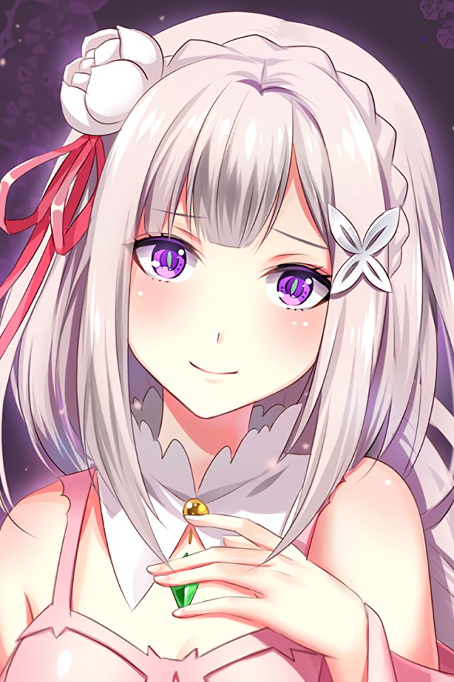 Descarga gratuita de fondo de pantalla para móvil de Animado, Ojos Morados, Emilia (Re:zero), Re:zero Comenzando La Vida En Otro Mundo.