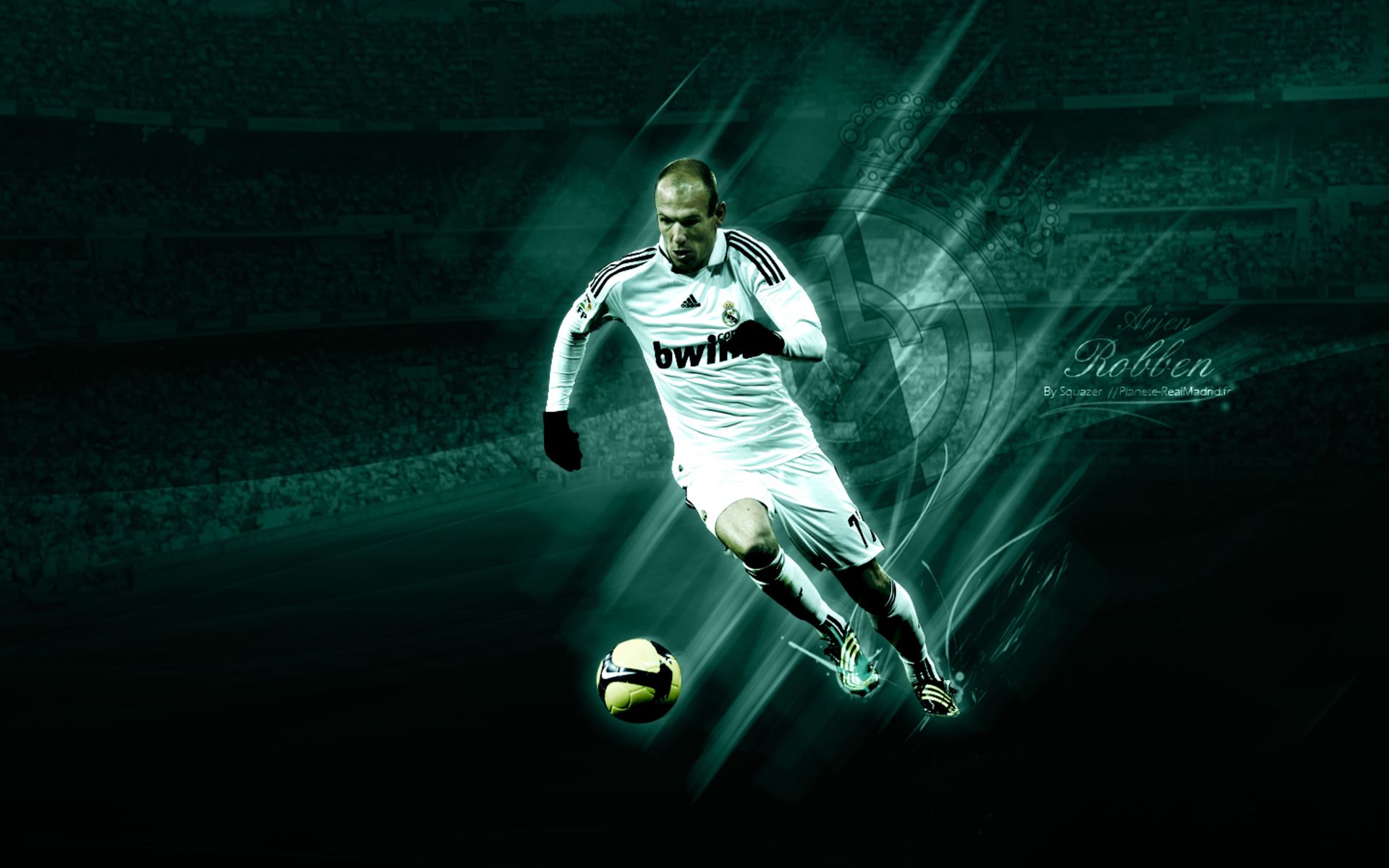 Download mobile wallpaper Sports, Soccer, Real Madrid C F, Arjen Robben for free.