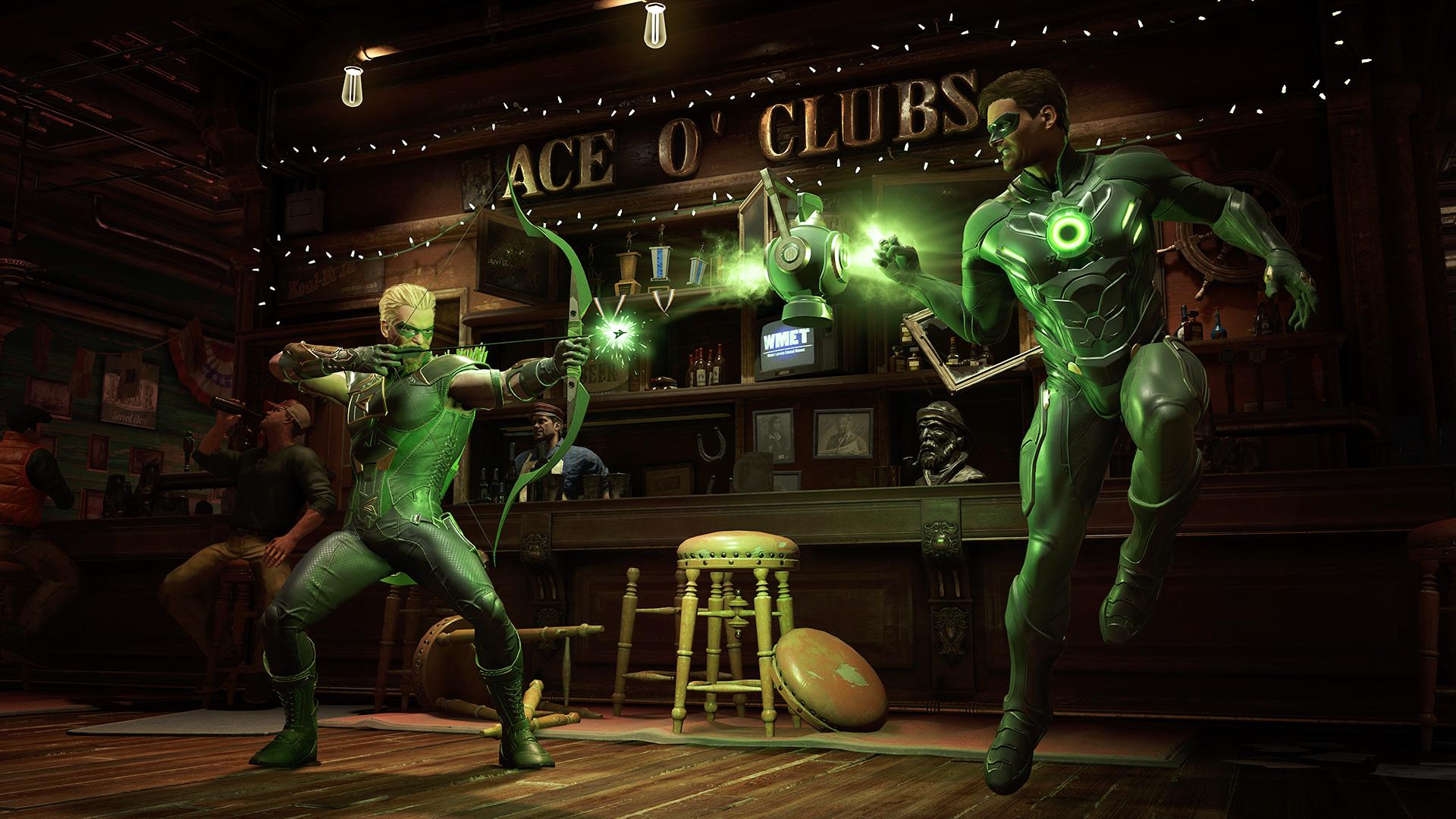 Download mobile wallpaper Green Lantern, Video Game, Hal Jordan, Green Arrow, Injustice 2, Injustice for free.