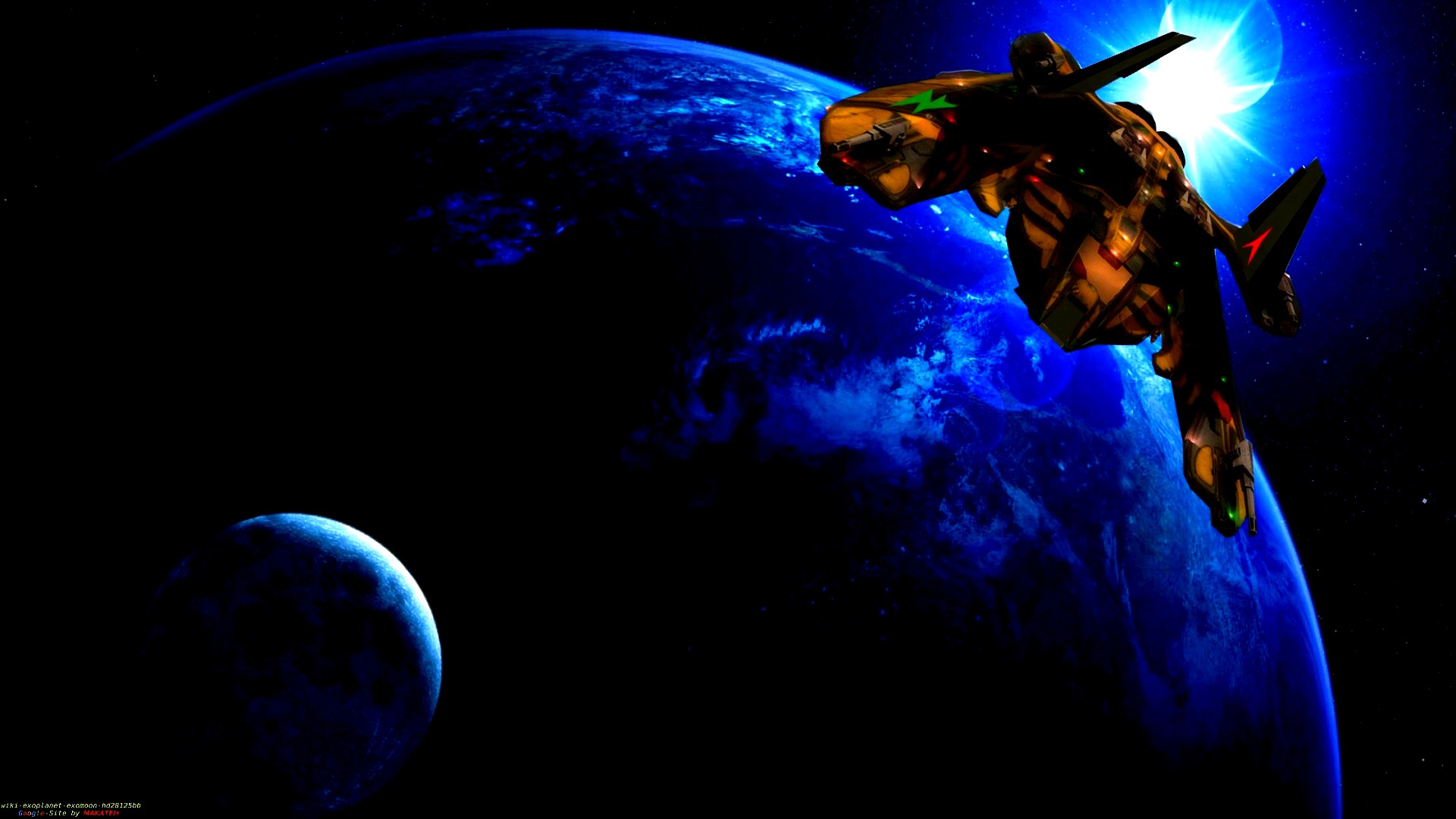 Скачати мобільні шпалери Місяць, Планета, Космічний Корабель, Наукова Фантастика безкоштовно.