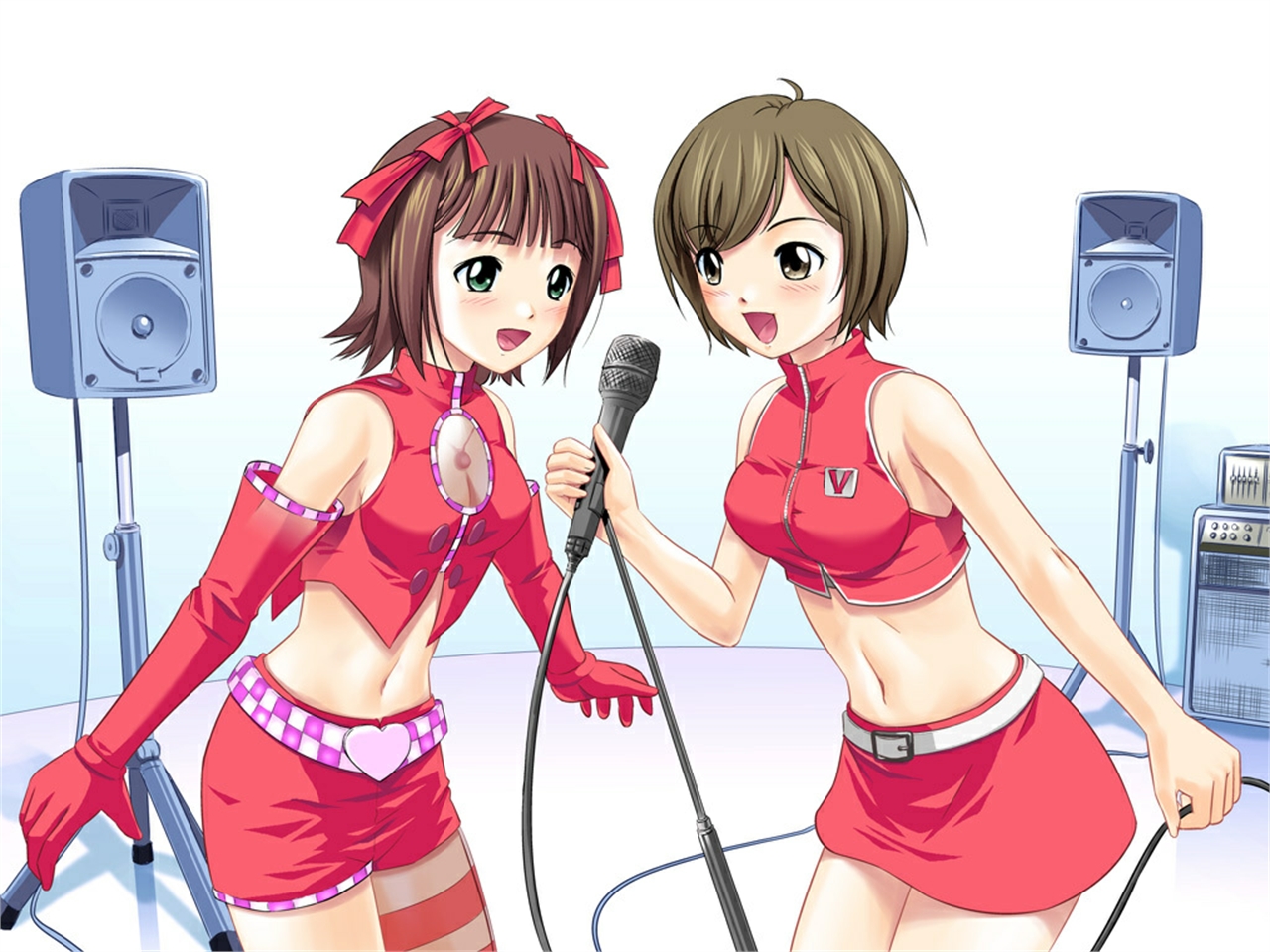 Descarga gratuita de fondo de pantalla para móvil de Vocaloid, Crossover, Animado, Meiko (Vocaloid), Haruka Amami.