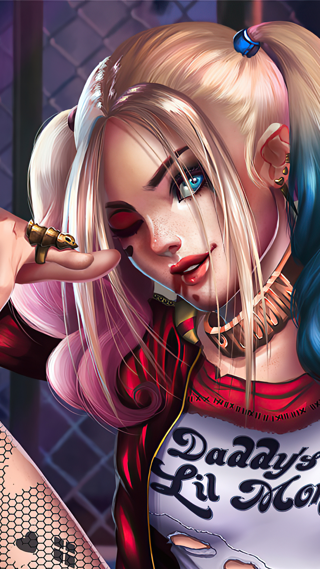 Handy-Wallpaper Blond, Blondinen, Comics, Harley Quinn, Dc Comics, Twintails kostenlos herunterladen.