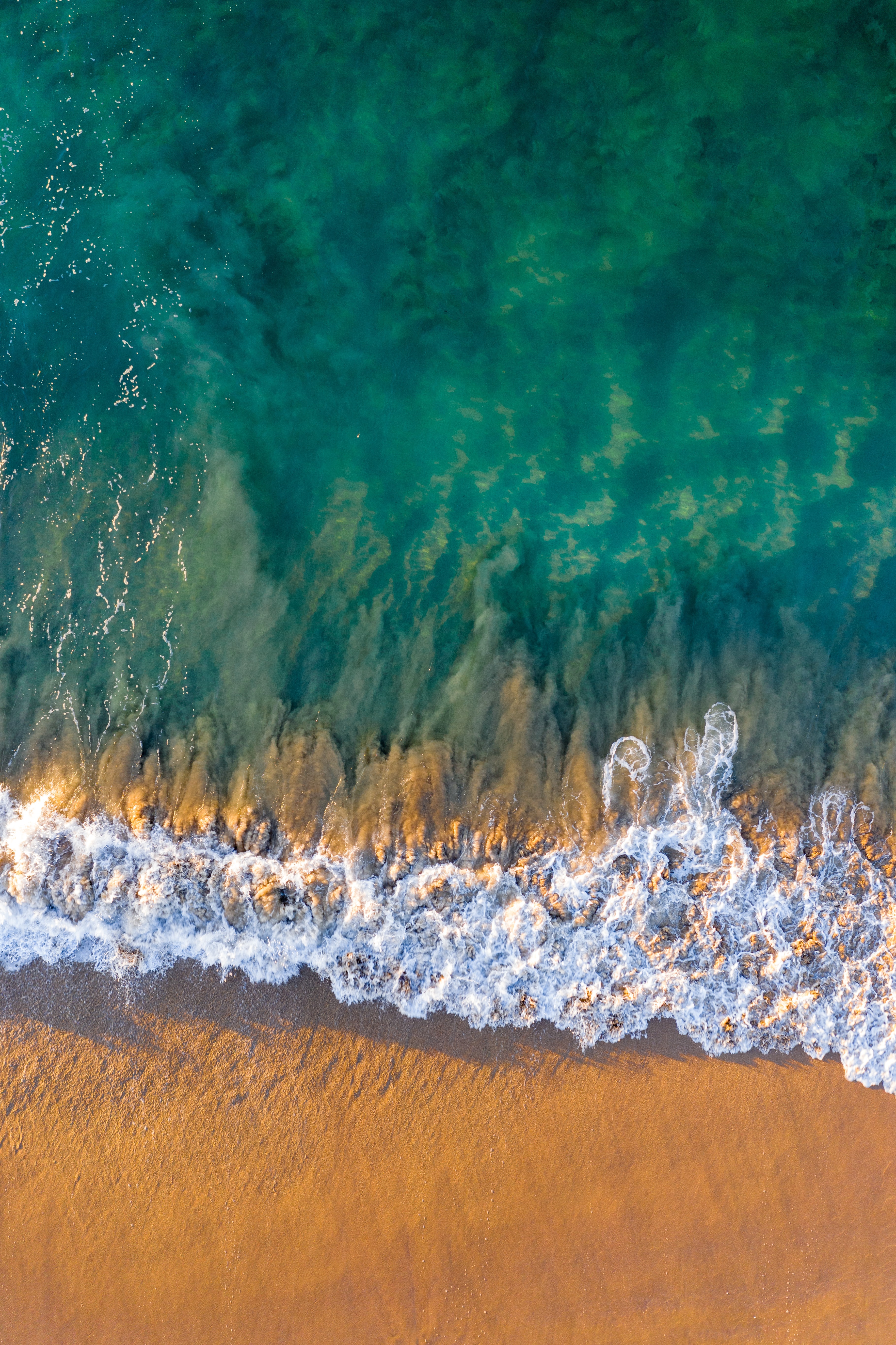 無料モバイル壁紙自然, 海, 上から見る, 波, ビーチをダウンロードします。