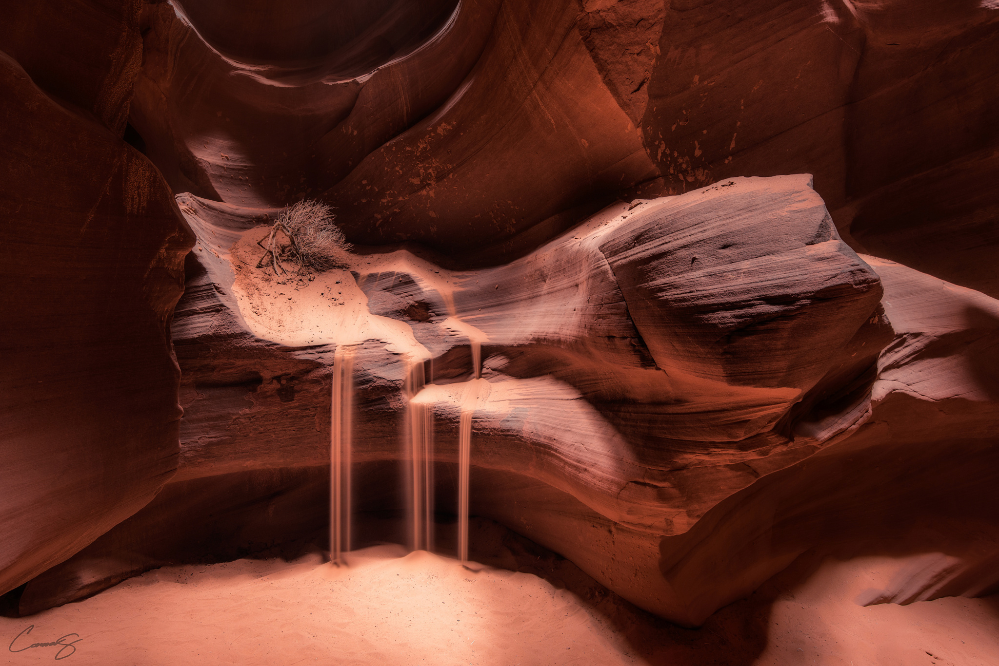 Download mobile wallpaper Canyon, Sand, Earth, Canyons, Arizona, Antelope Canyon for free.