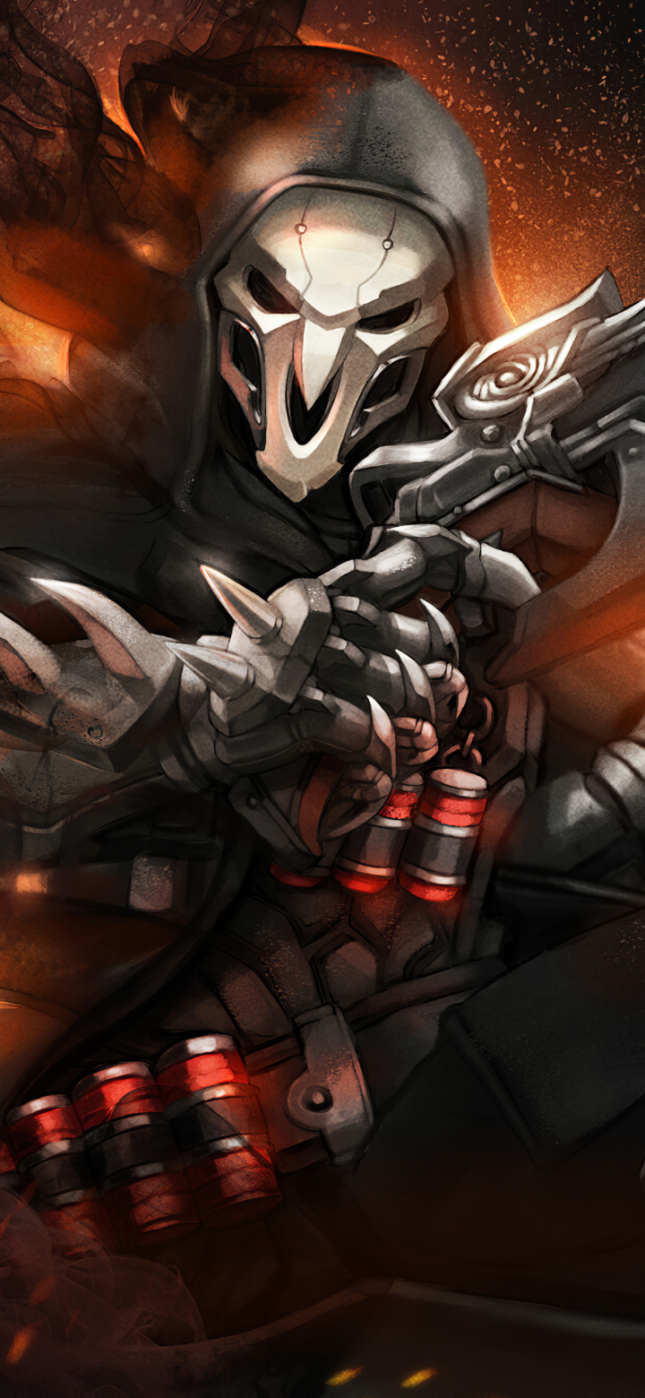 Скачати мобільні шпалери Відеогра, Надзор, Reaper (Overwatch) безкоштовно.