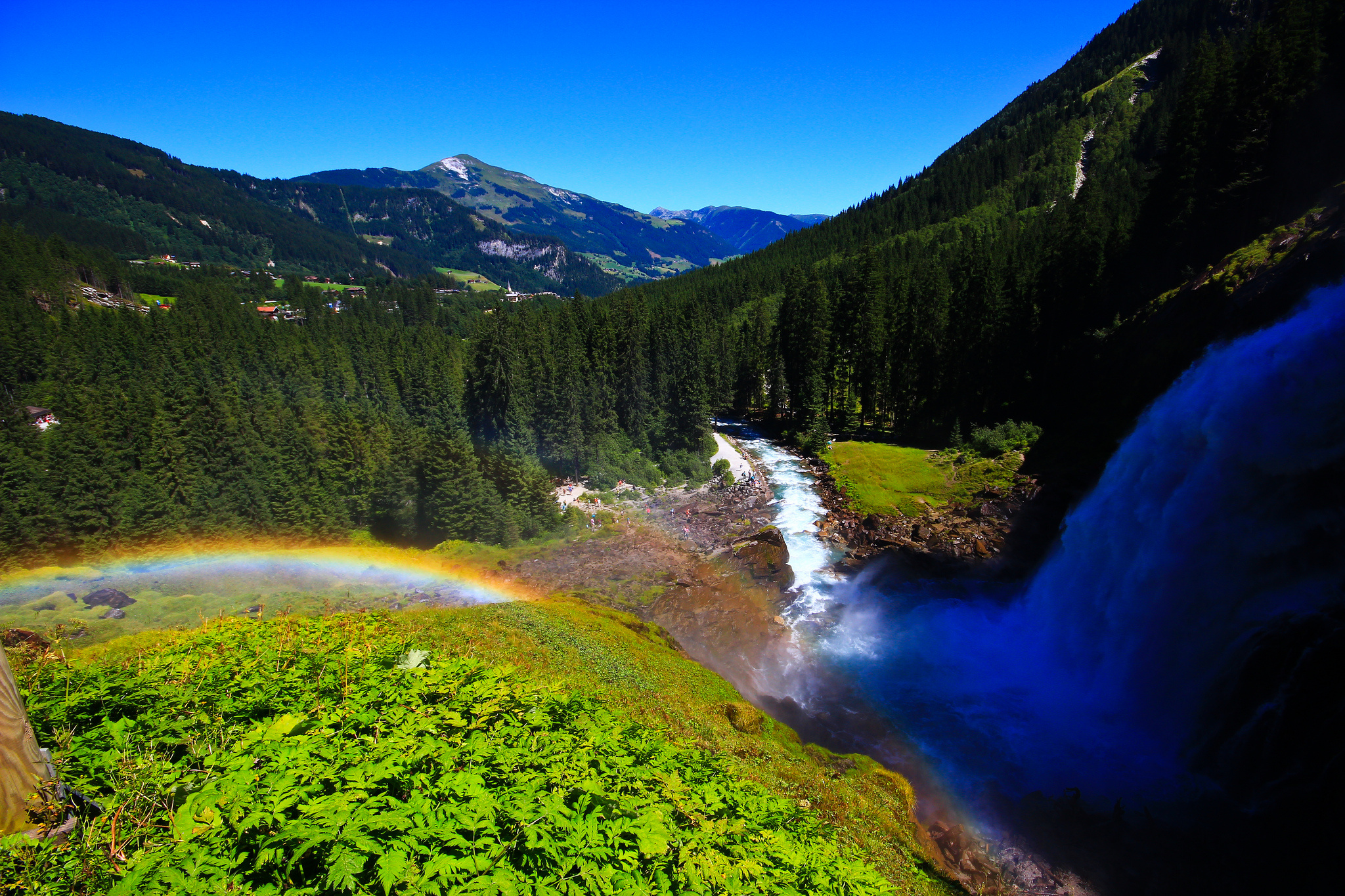 Descarga gratis la imagen Naturaleza, Agua, Cascadas, Arco Iris, Montaña, Cascada, Bosque, Vegetación, Austria, Tierra/naturaleza en el escritorio de tu PC