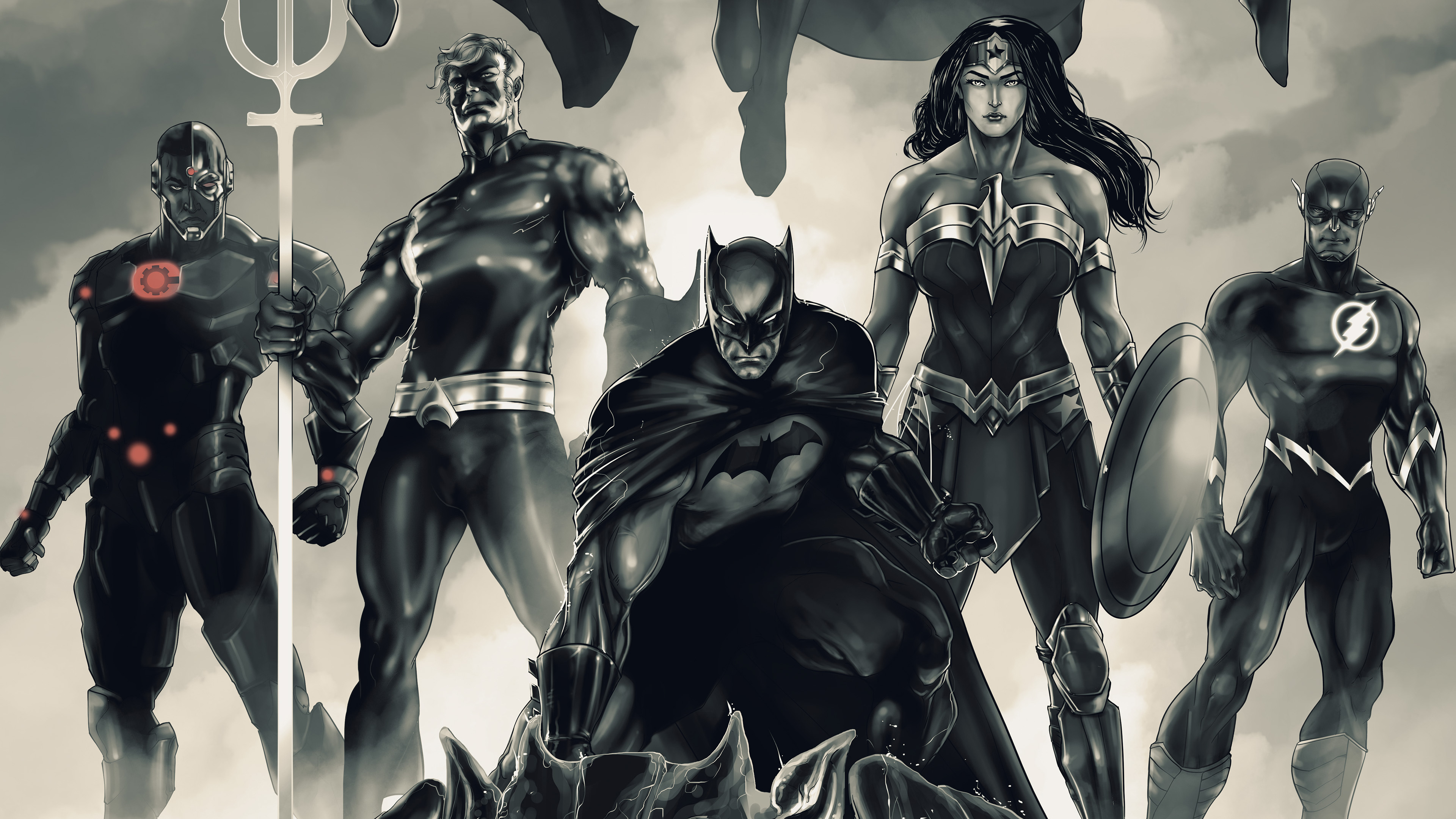 Descarga gratuita de fondo de pantalla para móvil de Destello, Historietas, Dc Comics, Hombre Murciélago, Aquamán, La Mujer Maravilla, Cyborg (Dc Cómics), Liga De La Justicia.