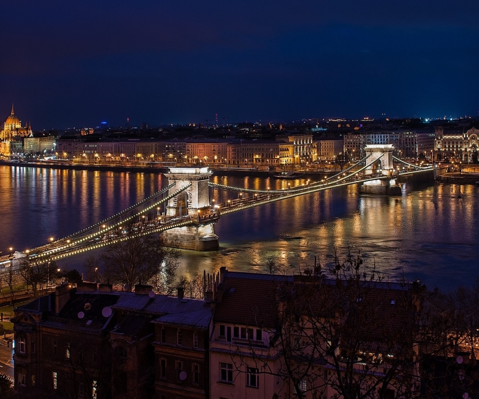 Скачати мобільні шпалери Міста, Міст, Угорщина, Будапешт, Дунай, Створено Людиною безкоштовно.