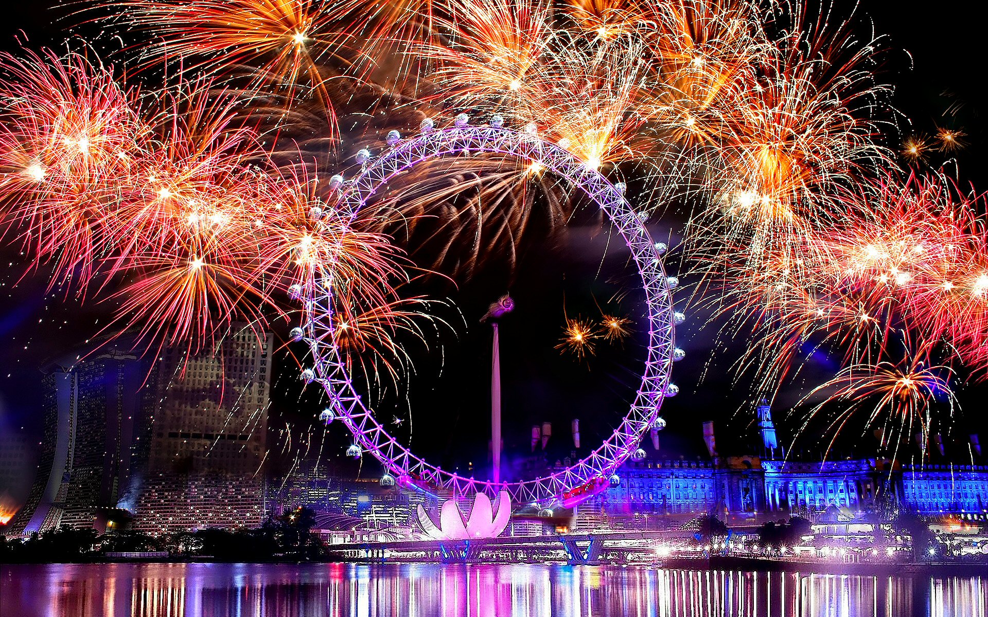 Baixe gratuitamente a imagem Reflexão, Fogos De Artifício, Fotografia na área de trabalho do seu PC