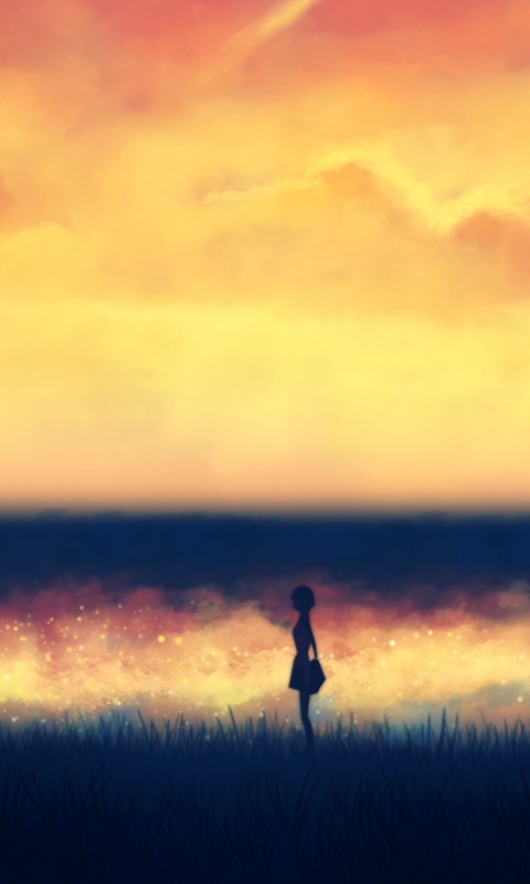 android lonely, anime, the girl who leapt through time, colors, cloud, sky