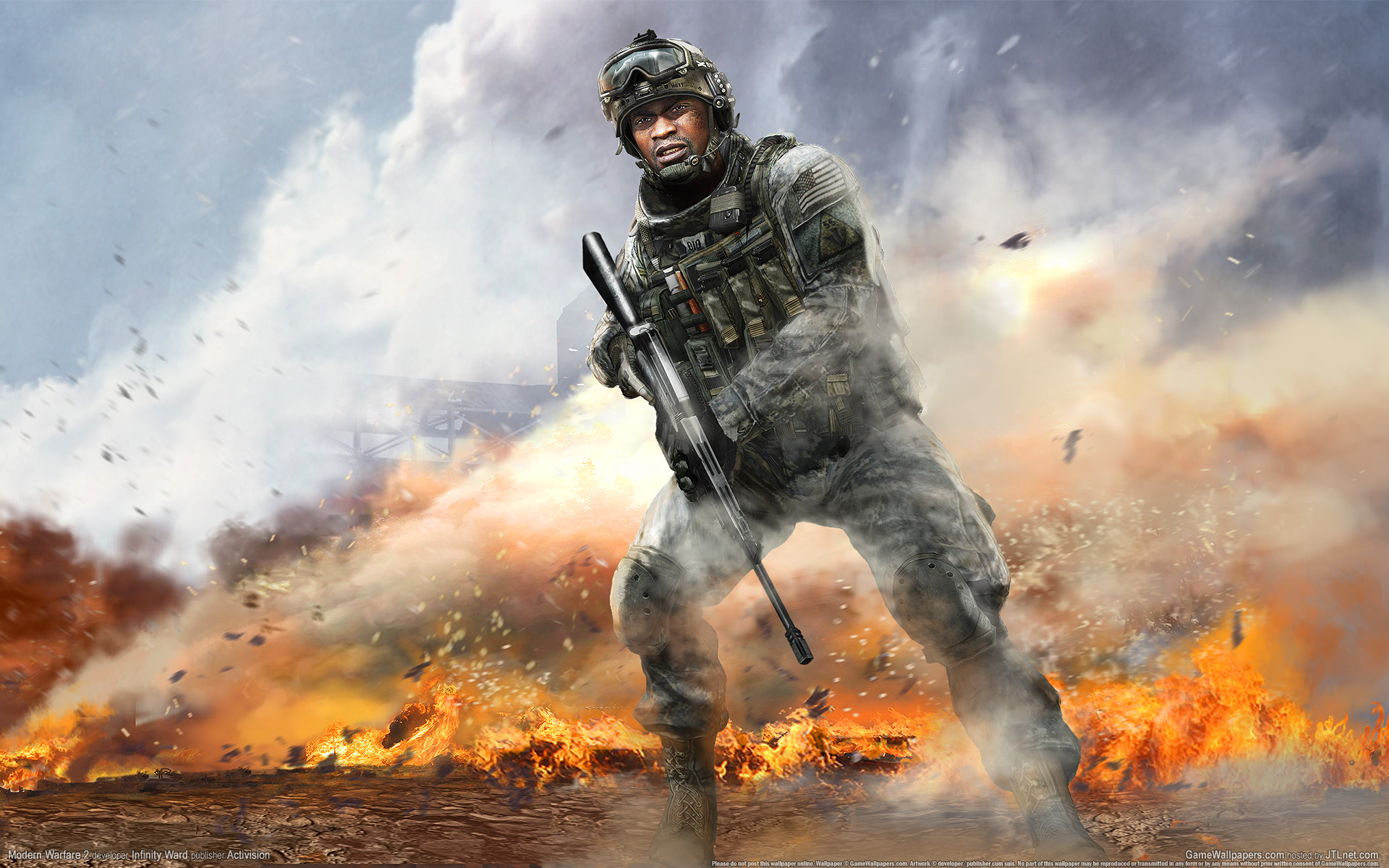 Скачать обои бесплатно Modern Warfare 2, Арт, Мужчины, Игры картинка на рабочий стол ПК