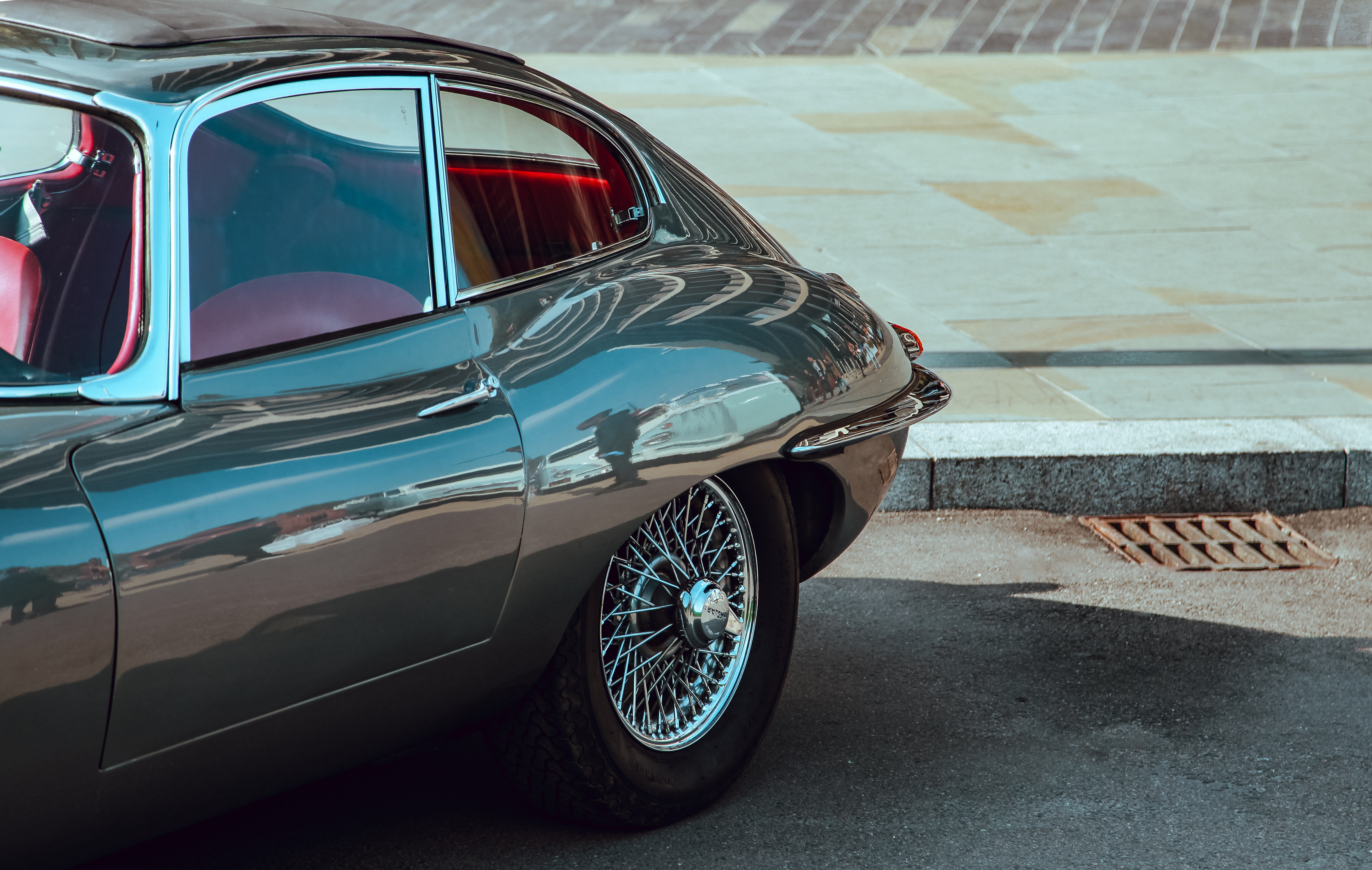 retro, jaguar, cars, side view 1080p