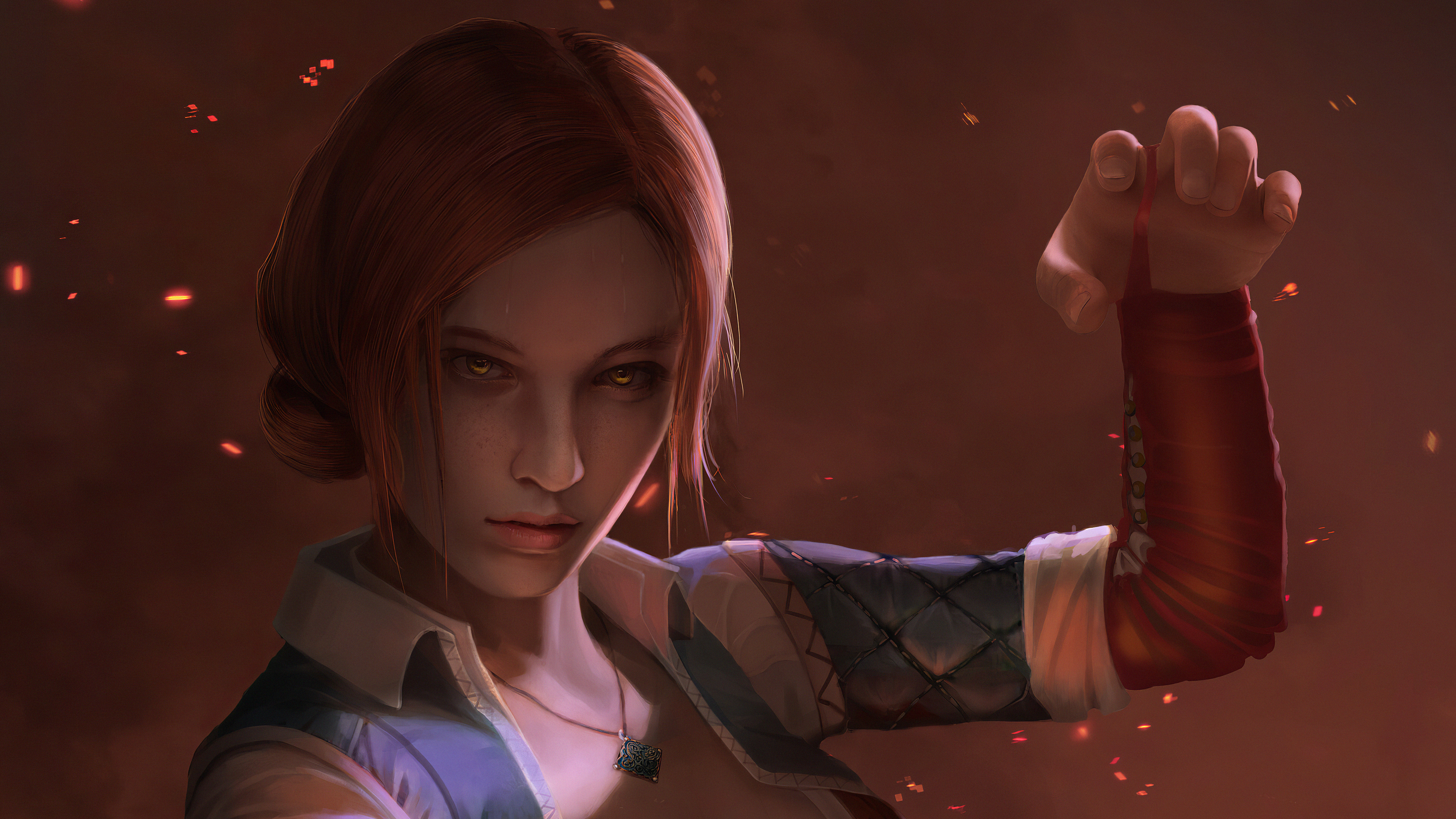 Laden Sie das Computerspiele, Der Hexer, Triss Merigold, The Witcher 3: Wild Hunt-Bild kostenlos auf Ihren PC-Desktop herunter